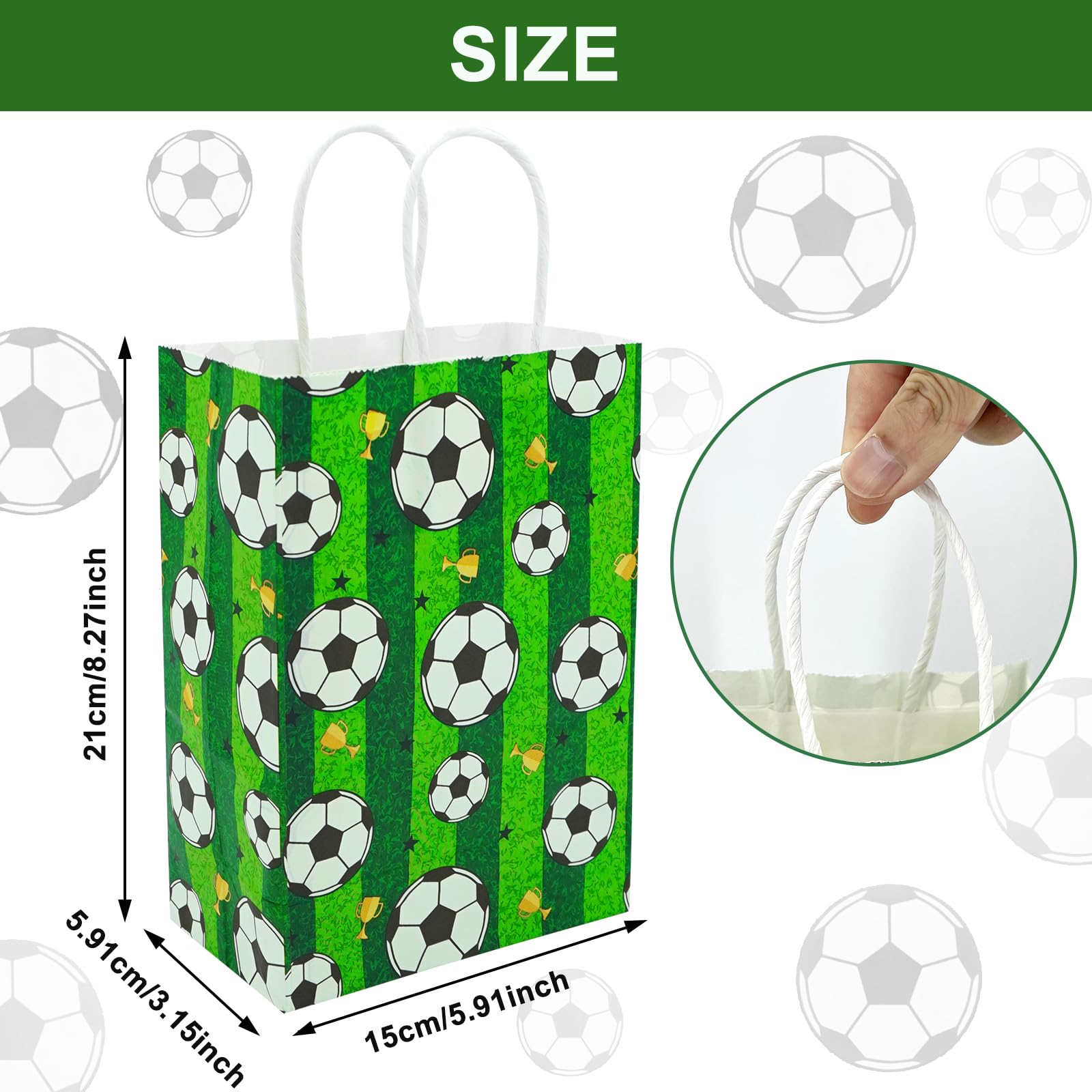 24pcslot Boys Kids Favors Soccer Ball Design Birthday Party Football Theme Mochila Baby Shower - View #6