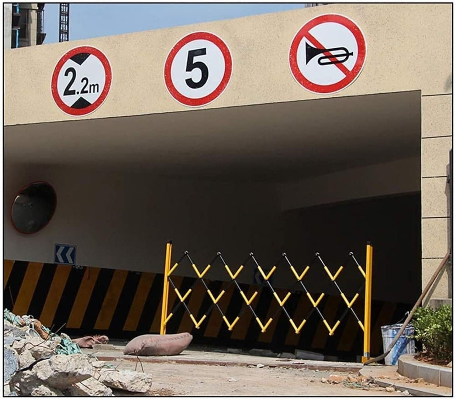 Barriera industriale espandibile per costruzione, manutenzione e controllo del traffico - Barriera di sicurezza portatile con pannelli ad incastro