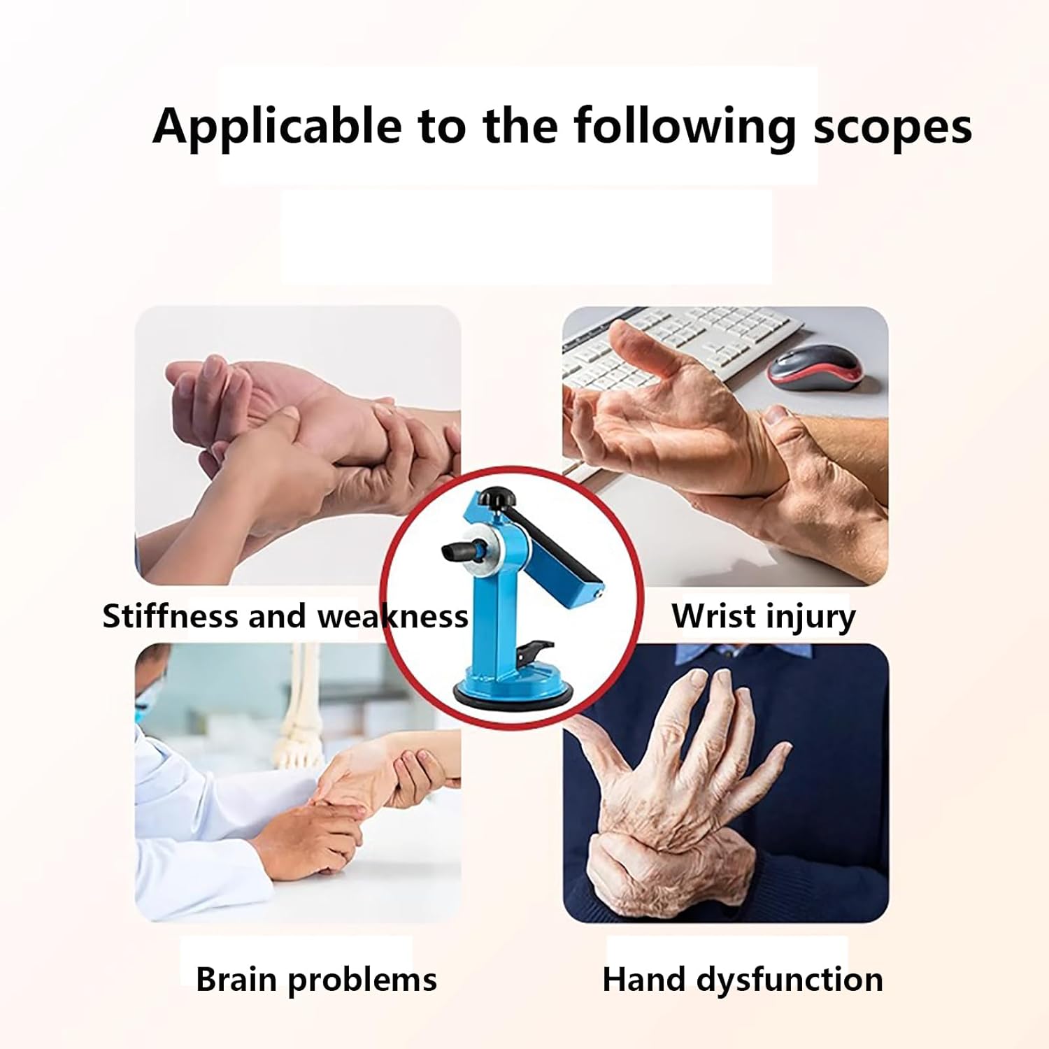 Arm Bike for Physical Therapy for Seniors, Wrist Elbow Joint Rehabilitation Training, Forward and Reverse Direction Adjustment, Adjustable Resistance, for Wrists, Upper Limbs