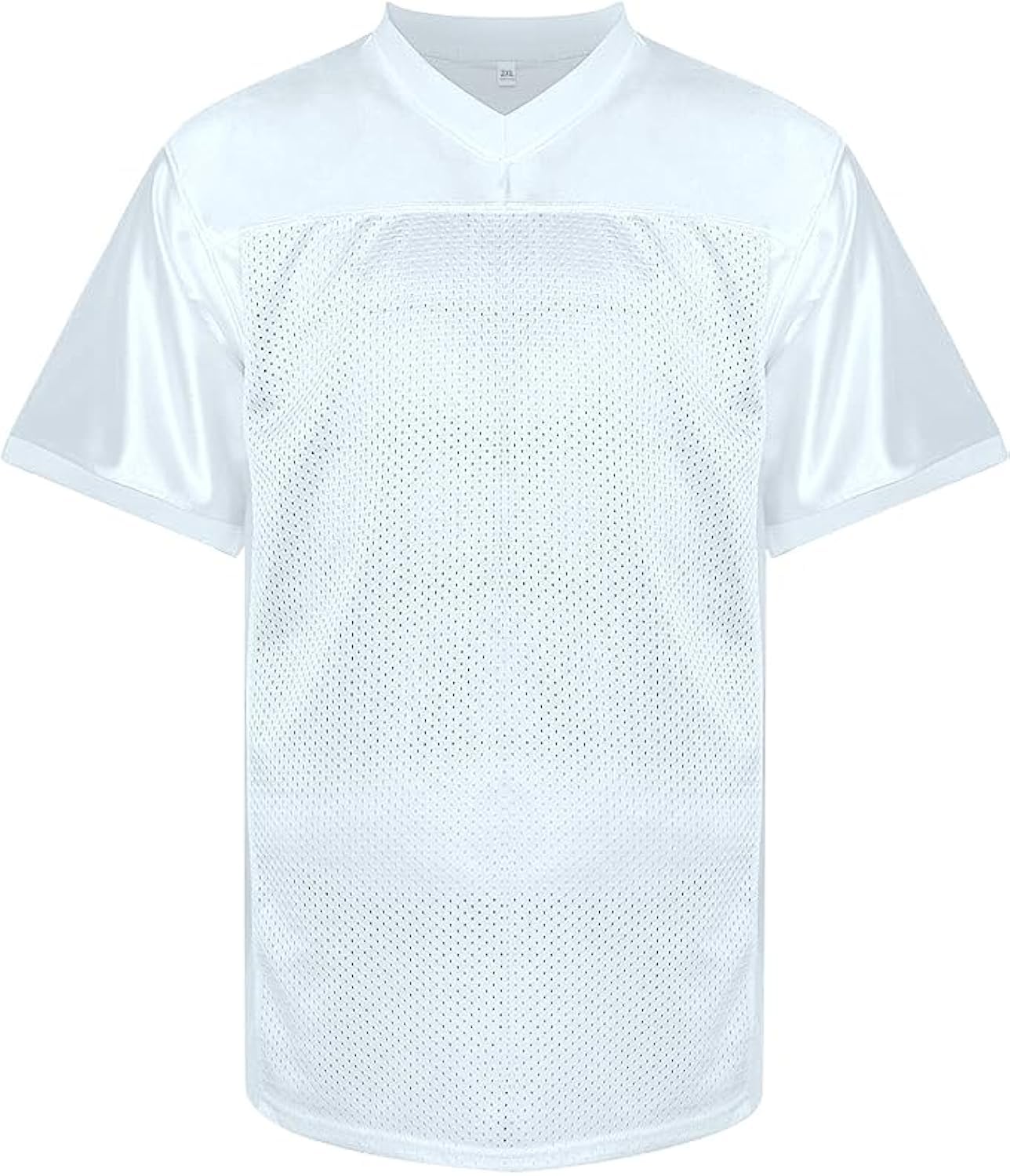 RE-HUO Blank Football Jersey Mesh Practice Athletic T-Shirt Plain Hip Hop Sports Jersey