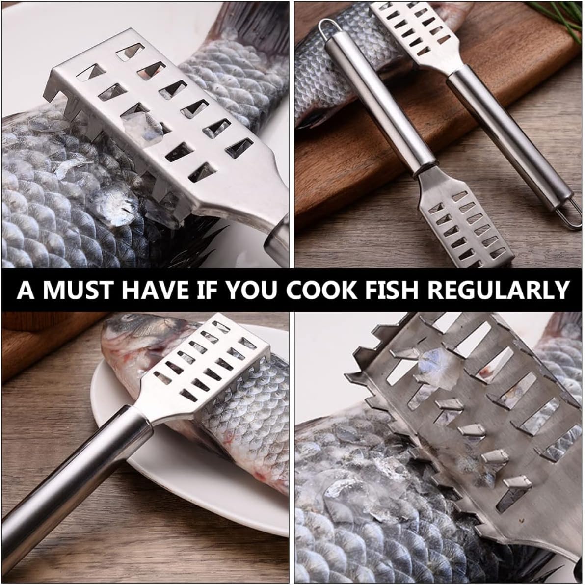 UPKOCH 18pcs Durable Peeling Graters Skin Remove Scales Peeler Home Supermarket Household Chef Cleaner Brush Practical Fish Stainless Remover Scale Sawtooth Seafood Scraper Silver