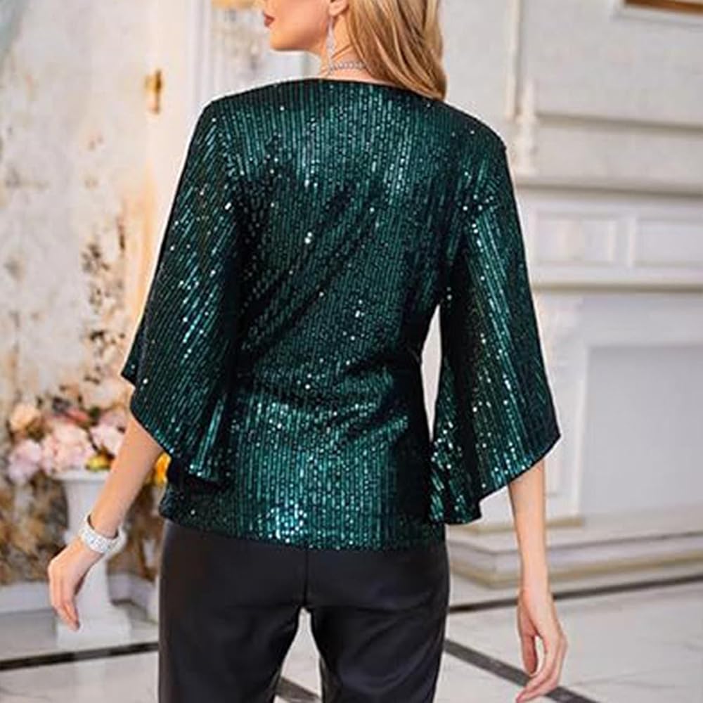 ハーリップトゥ　Volume-Sleeve Glitter Knit Top Volume Sleeve Rib Knit Top（ニット/セーター）｜Her lip to