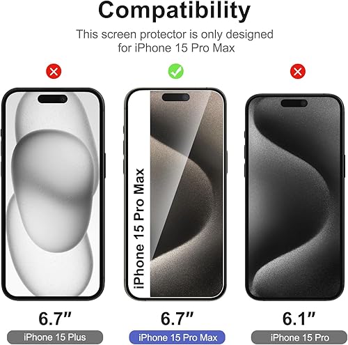Miniatura 219 de NEW'C - Paquete de 3 protectores de pantalla para iPhone 14, iPhone 13, iPhone 13 Pro (6.1 pulgadas), protección mejorada de vidrio templado