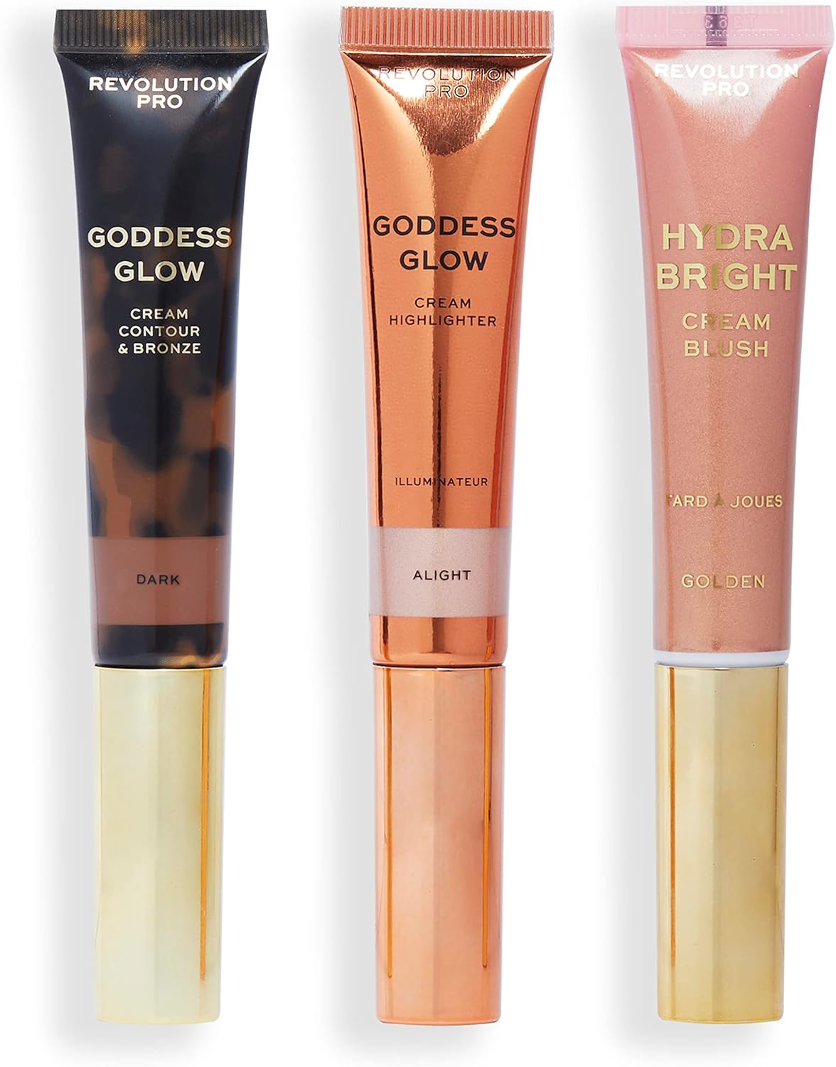 Revolution Pro Cream Face Wand Trio, Cream Contour, Blush And