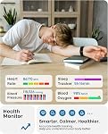 Smart Bracelet, Health Fitness & Activity Tracker with All-Day Continuous Heart Rate/Blood Pressure Monitor, Sleep Tracker, 170+ Sport Modes, 60 Day Battery & Free App, IP68 Smart Band for Android IOS