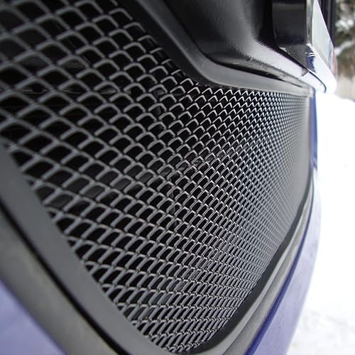 Miniatura 7 de Tongze Malla metálica negra universal de 40 "x 13" aleación de aluminio 0.394 x 0.787 in Rhombic Hole Car Grill Mesh para rejilla delantera Insertar