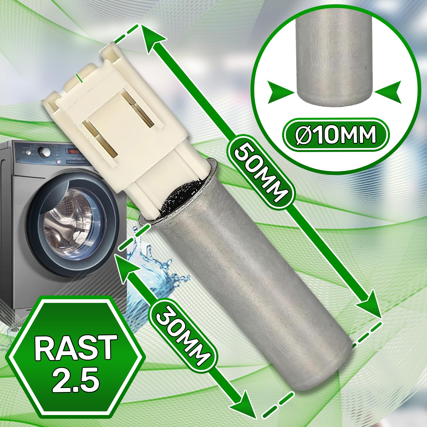 SPARES2GO NTC Temperatursensor Für Zanussi Waschmaschinen – Passgenaue Ersatzsonde Für Viele Modelle