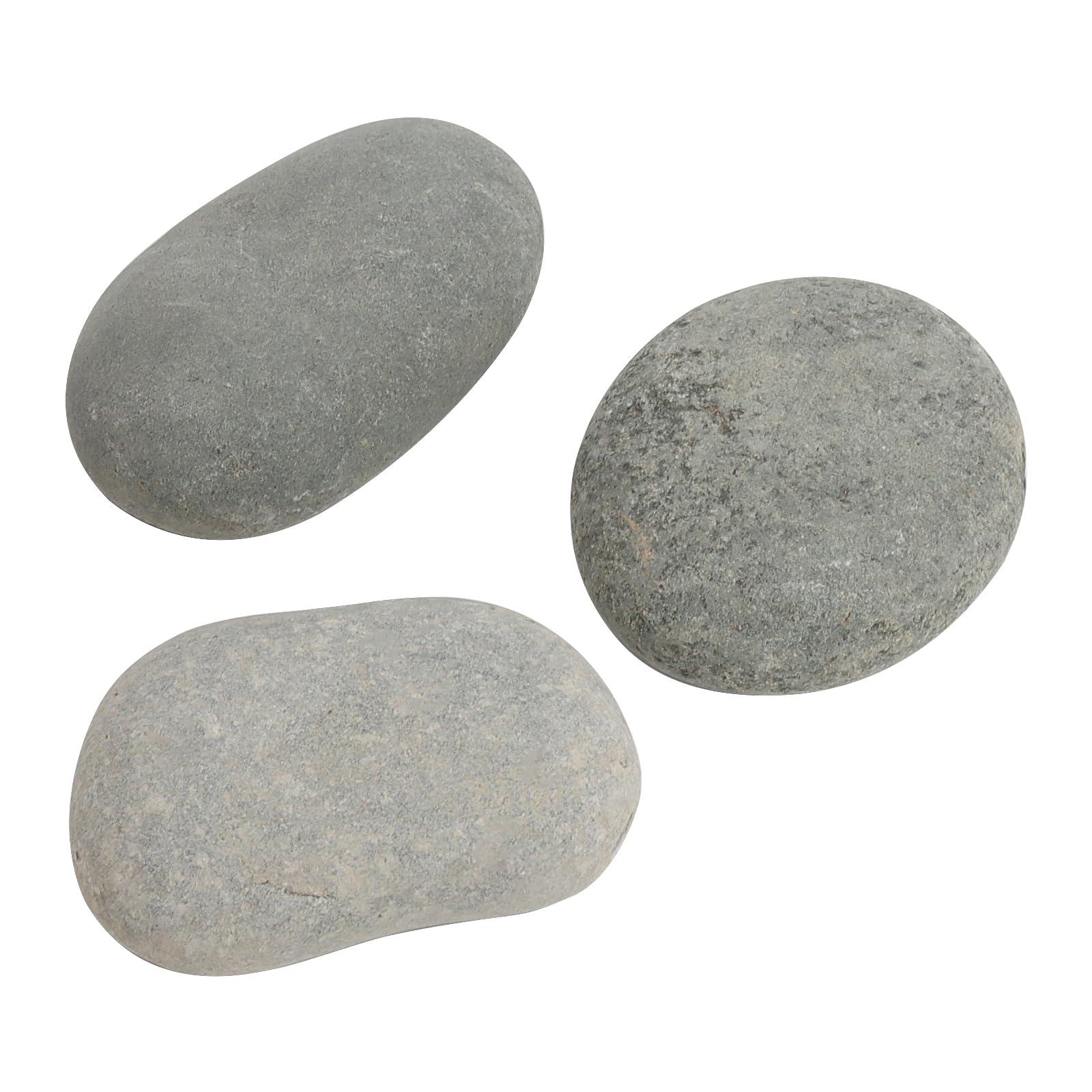 Lot de 20 grands galets de peinture de 7 à 10 cm - Gris, pierres lisses pour peinture, loisirs créatifs