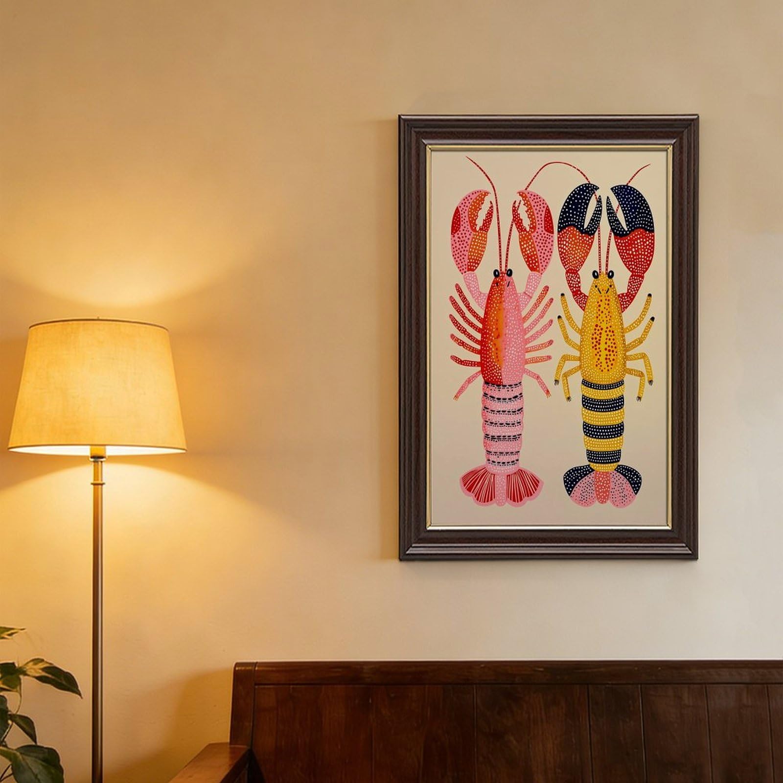 AYINUER Poster artistico su tela con stampa di aragoste, per ufficio, idea