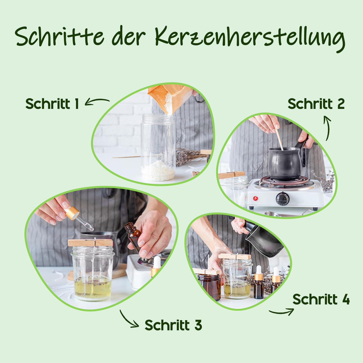 UNOTENA Sojawachs Flocken für Kerzen, Wachs Kerzenwachs 226G/9KG/18KG, Kerzenwachs zum Gießen, 100% Natürliches Öko Sojawachs für Kerzen[ 4.5KG ]