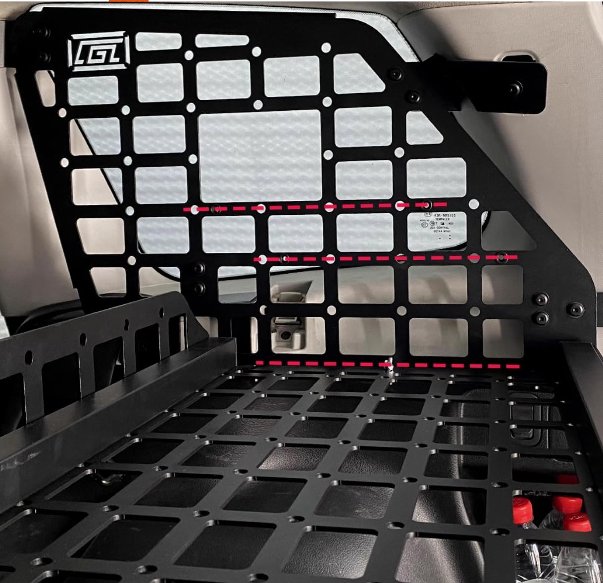for Subaru Forester 2008-2012 Car Rear Trunk Molle Storage Panel Organizer Car Accessories Gathering Zone (Whole Kit)