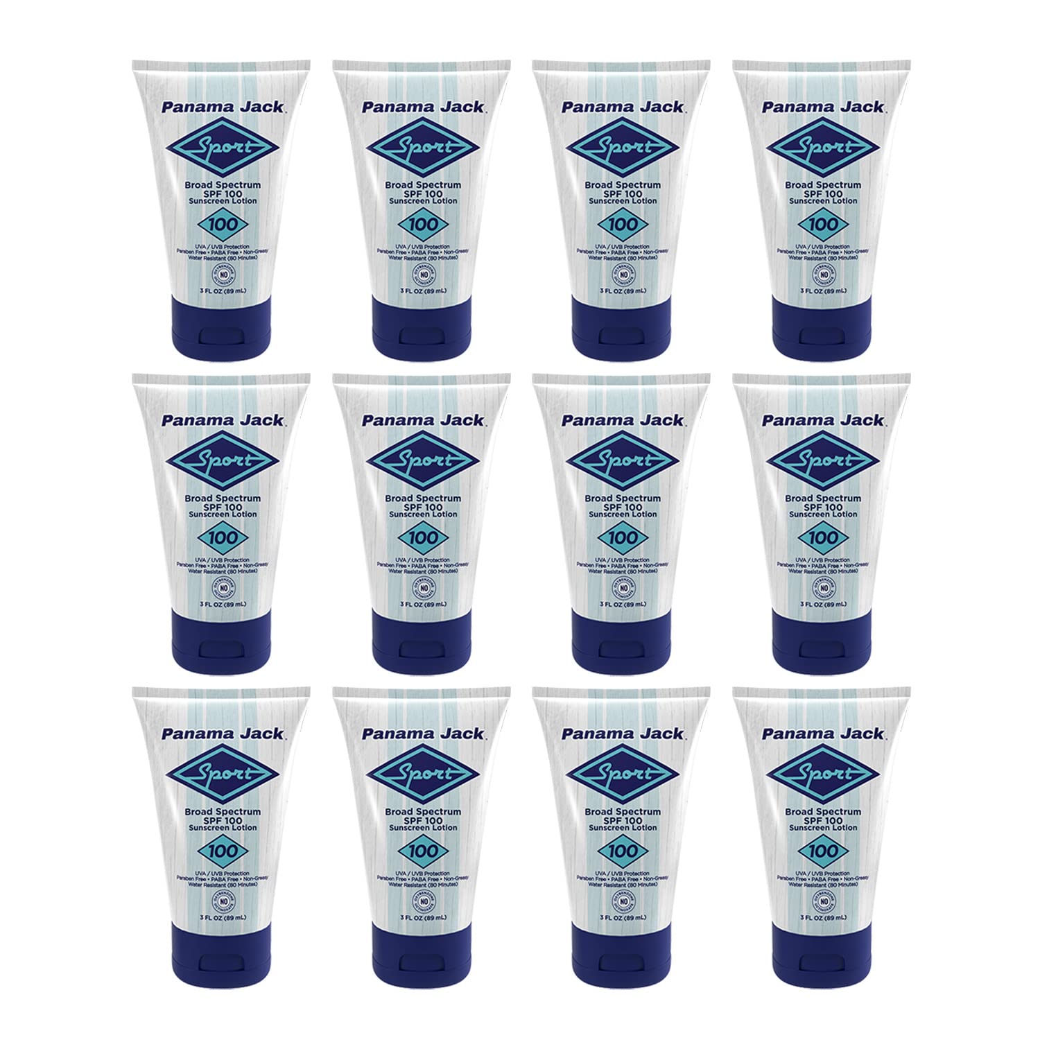 Panama Jack Sport Sunscreen Lotion - SPF 100 Broad Spectrum UVA UVB Protection Non-Greasy PABA Paraben Gluten Cruelty
