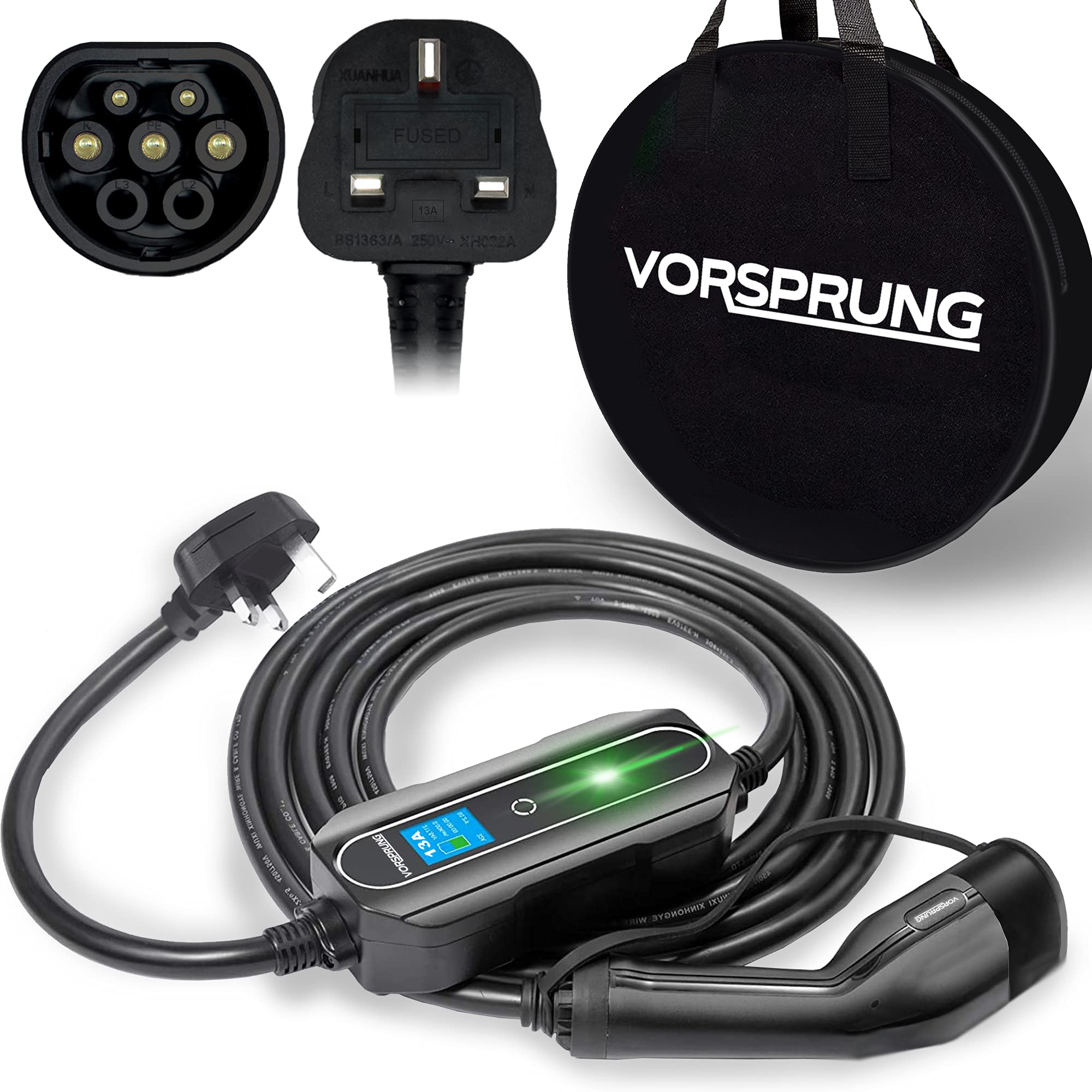 Buy VORSPRUNG® Portable EV Charger Type 2 10 Metre with Controllable