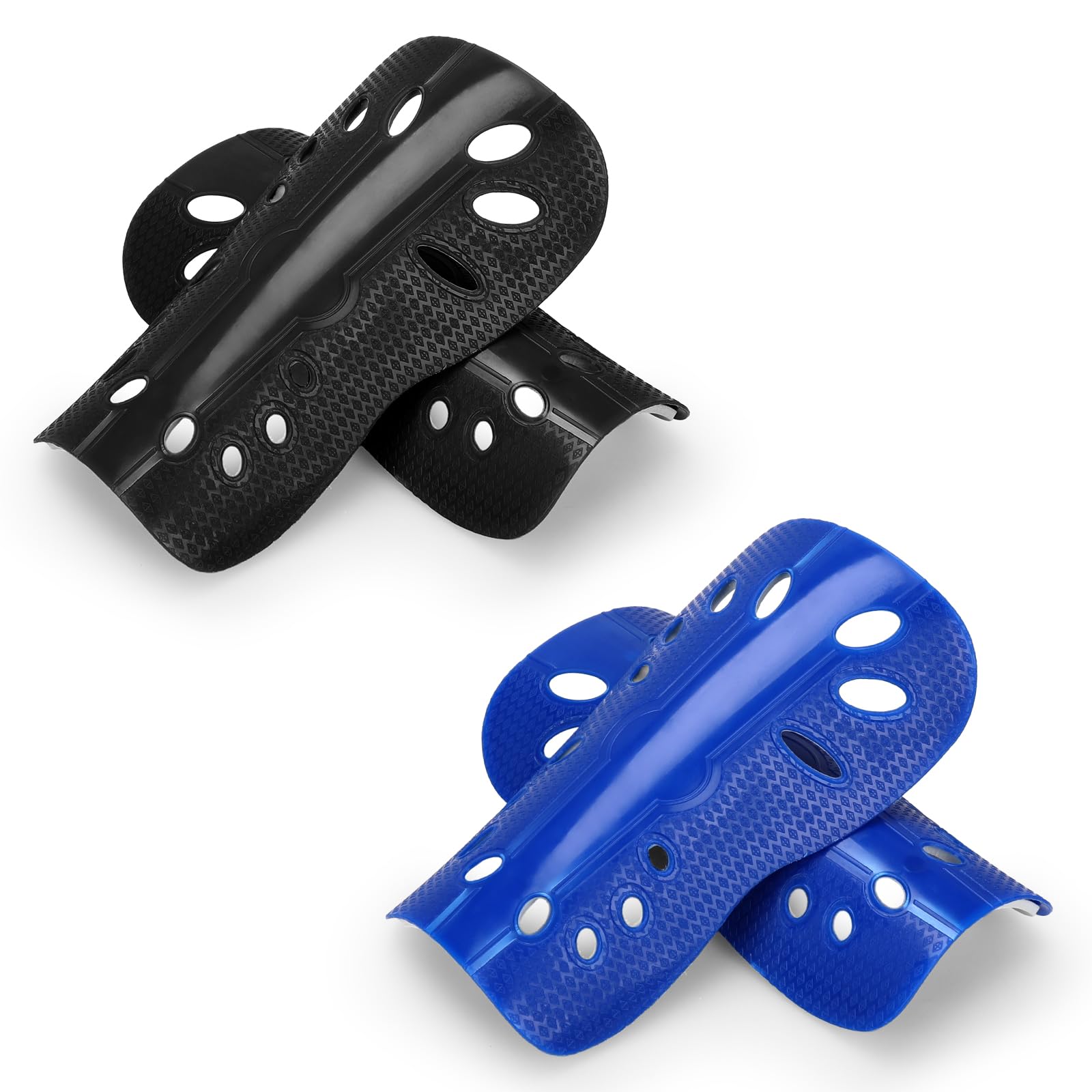 Photo 1 of NADUSEP Soccer Shin Guards (Small, Black and Blue)