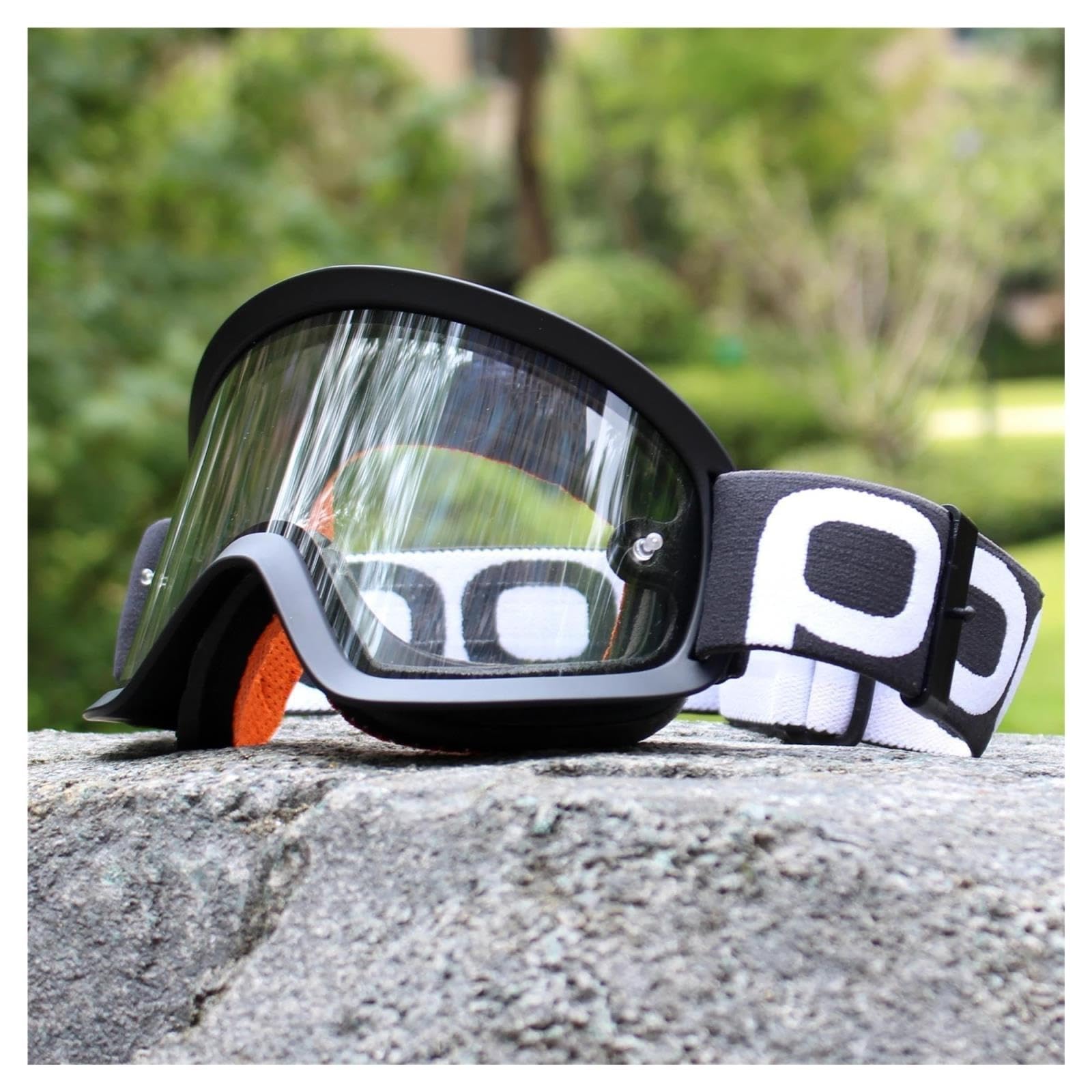 Occhiali vintage in pelle da moto antiappannamento a doppio strato