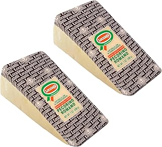 Locatelli Pecorino Romano Cheese Wedge | Imported From Italy | Naturally Aged Over 9 Months, 7 oz (Pack of 2)