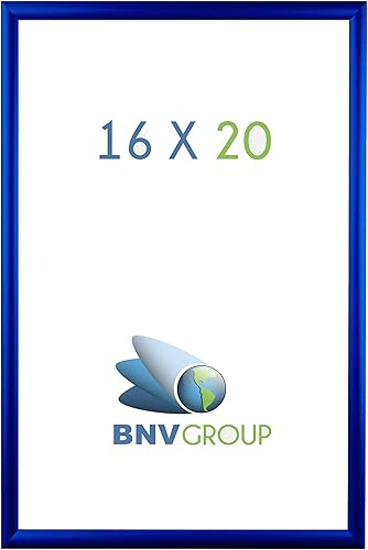 Miniatura 4 de BNV - Marco de fotos de aluminio con carga frontal, color azul oscuro, 16 x 20 pulgadas, perfil de 1 pulgada, montaje en pared, modo vertical y