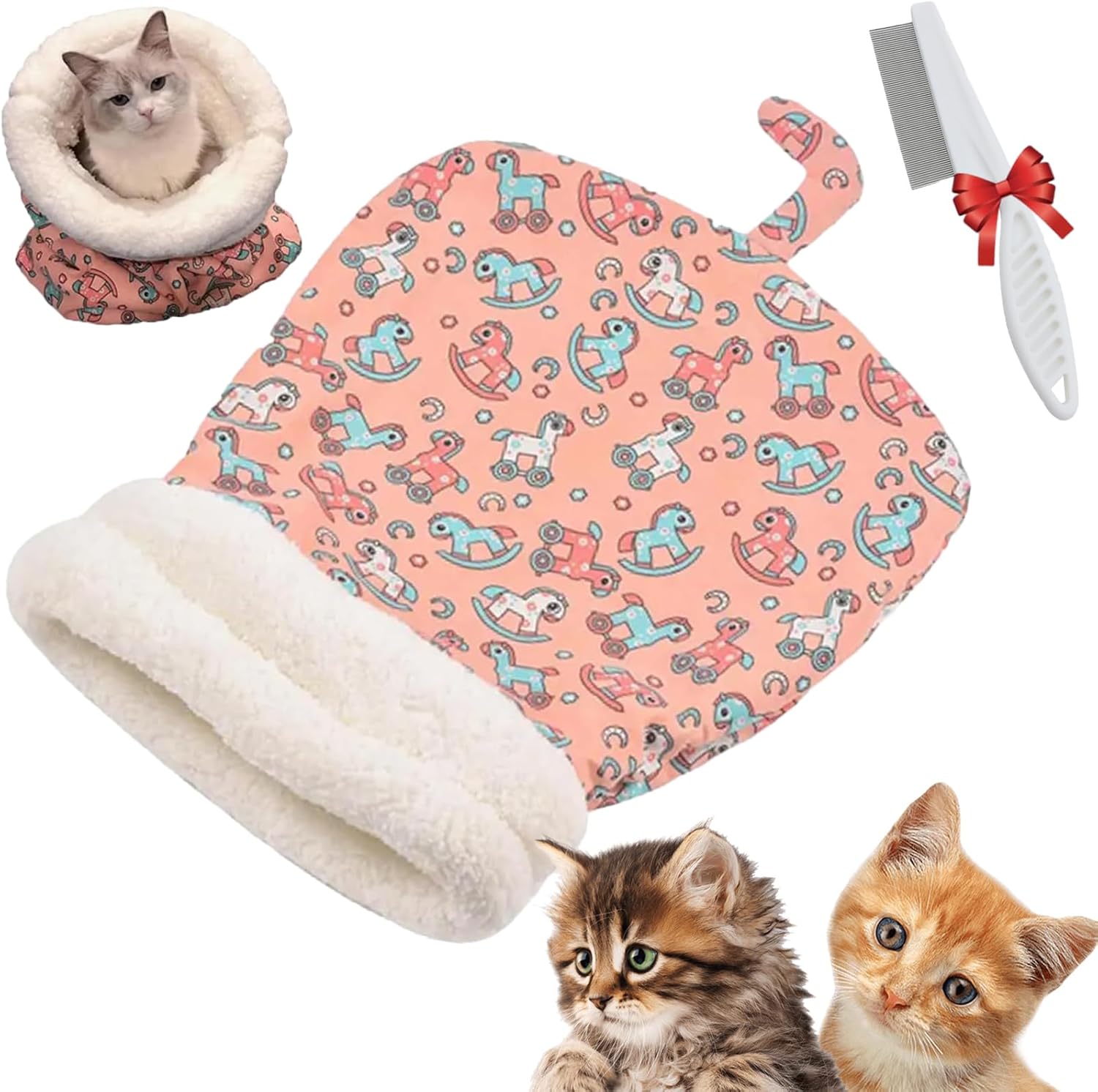 Cat Winter Sleeping Bag, Cat Sleeping Bag, Soft Plush Cat