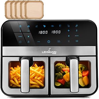 Friteuse à Air Chaud OYAJIA RA64DSV – Airfryer – 4.5kg – 10 Programmes – Numérique