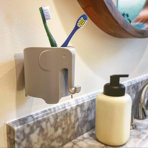 Miniatura 5 de El soporte original para cepillos de dientes Canette Elefante - Lindo organizador para tu baño. Soporte perfecto para cepillos de dientes para