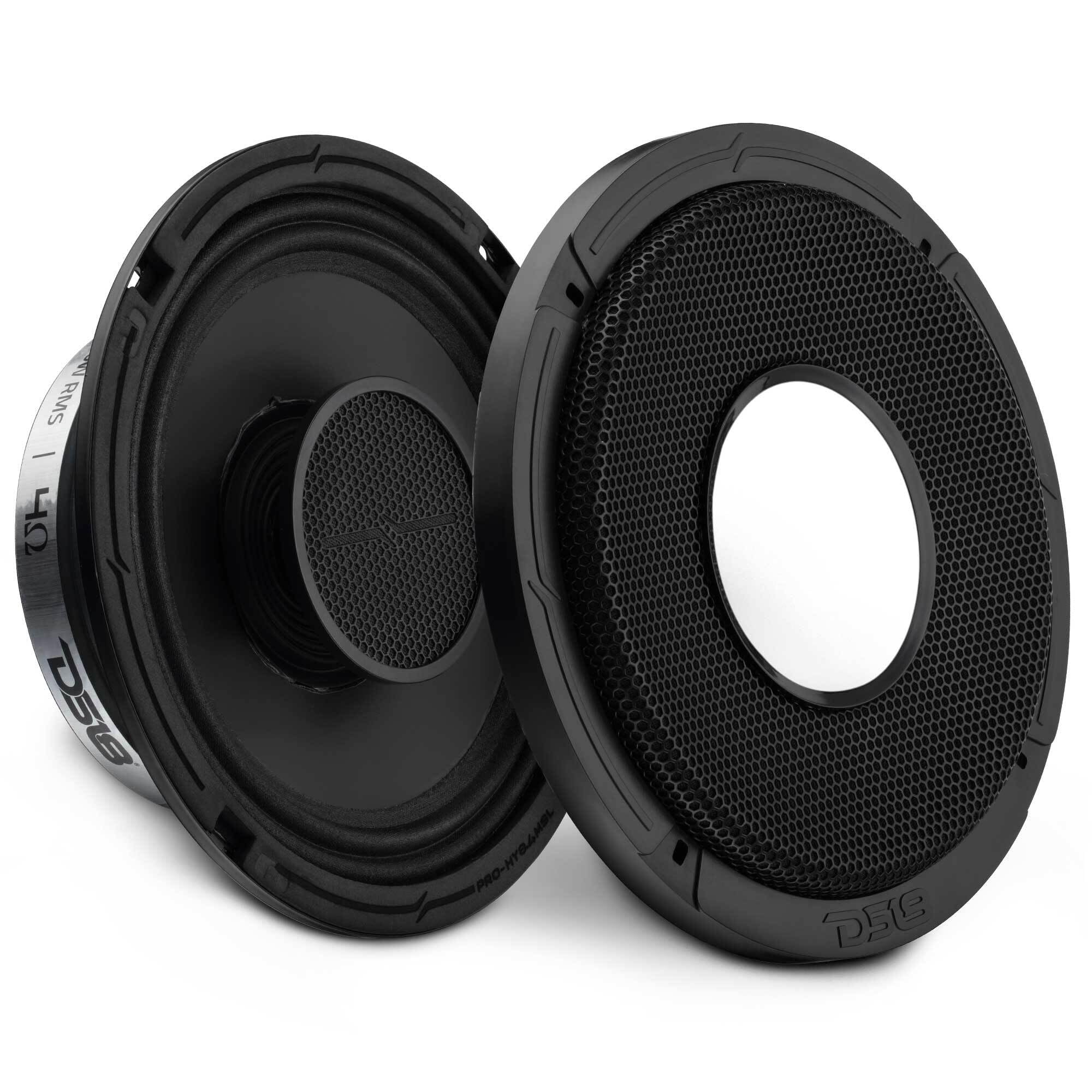 DS18 PRO-HY8.4MSL 8 Inches Shallow Hybrid Mid-Range Car Audio Loudspeaker with Built-in Driver and Grill Included 400W Max 200W RMS 4 Ohms (1 Speaker)-image-1