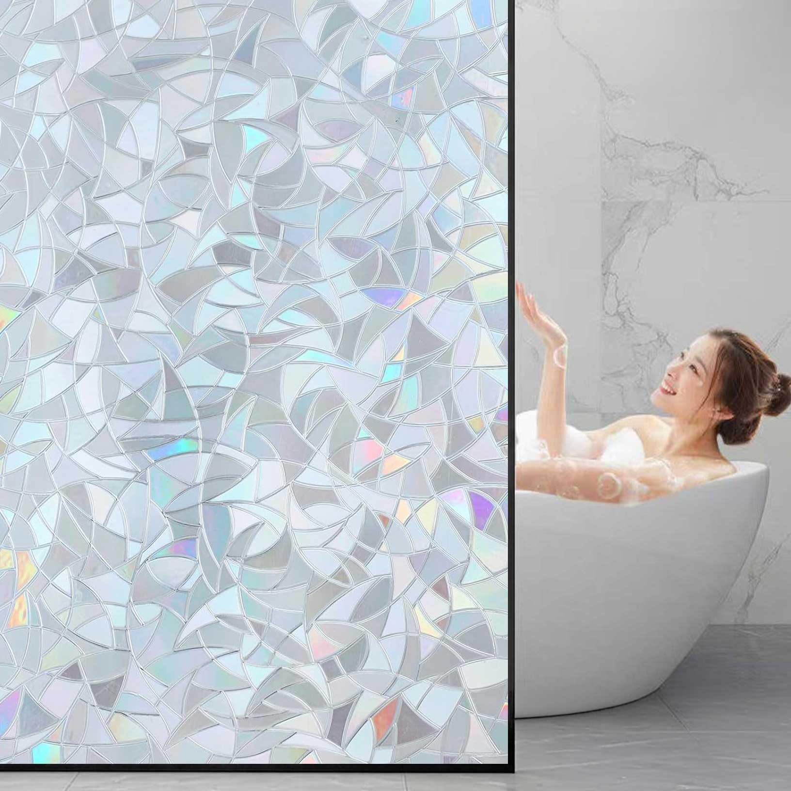 Vinilos para Cristales 100 x 260 cm Electrostático sin Pegamento Vinilos Ventana Esmerilado, Anti UV, Fácil de Cortar para Cocina, Dormitorio, Hogar y Oficina, E