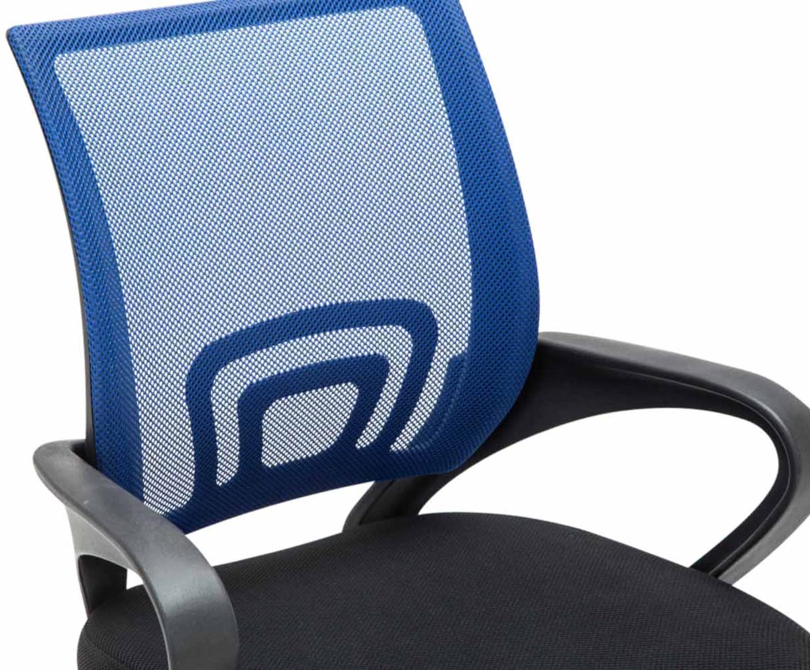 CLP Set 2 Sedie Da Studio Eureka I Seduta In Rete E Telaio In Metallo I Con Braccioli, Colore:blu
