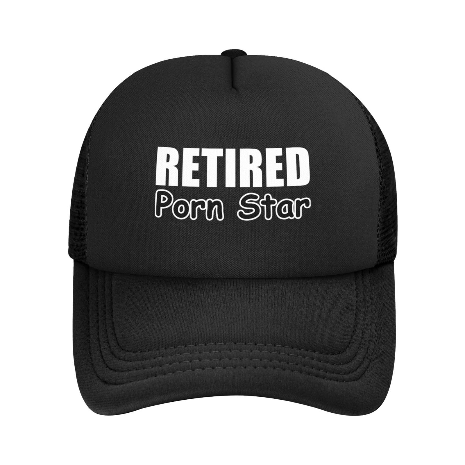 Oudrspo Unisex As Pic Retired Porn Star Stylish Trucker Hat Mesh Baseball Cap For Adults-Adjustableblack