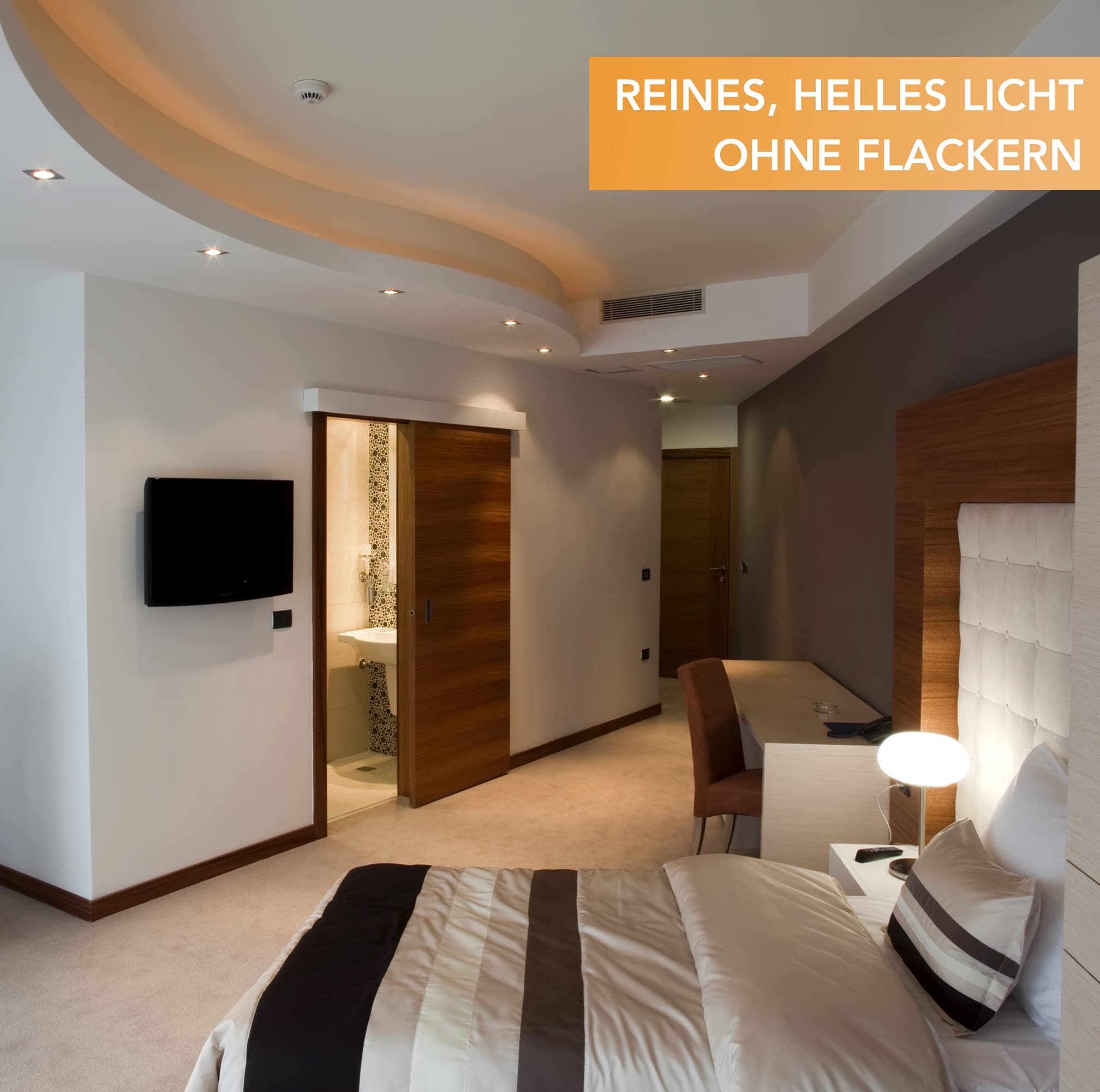 TEVEA Premium LED Einbaustrahler Schwenkbar -LED Modul 230V 5W austauschbar - Einbauleuchte auch fürs Bad - 5er Pack (Silber Eckig - Warmweiß)
