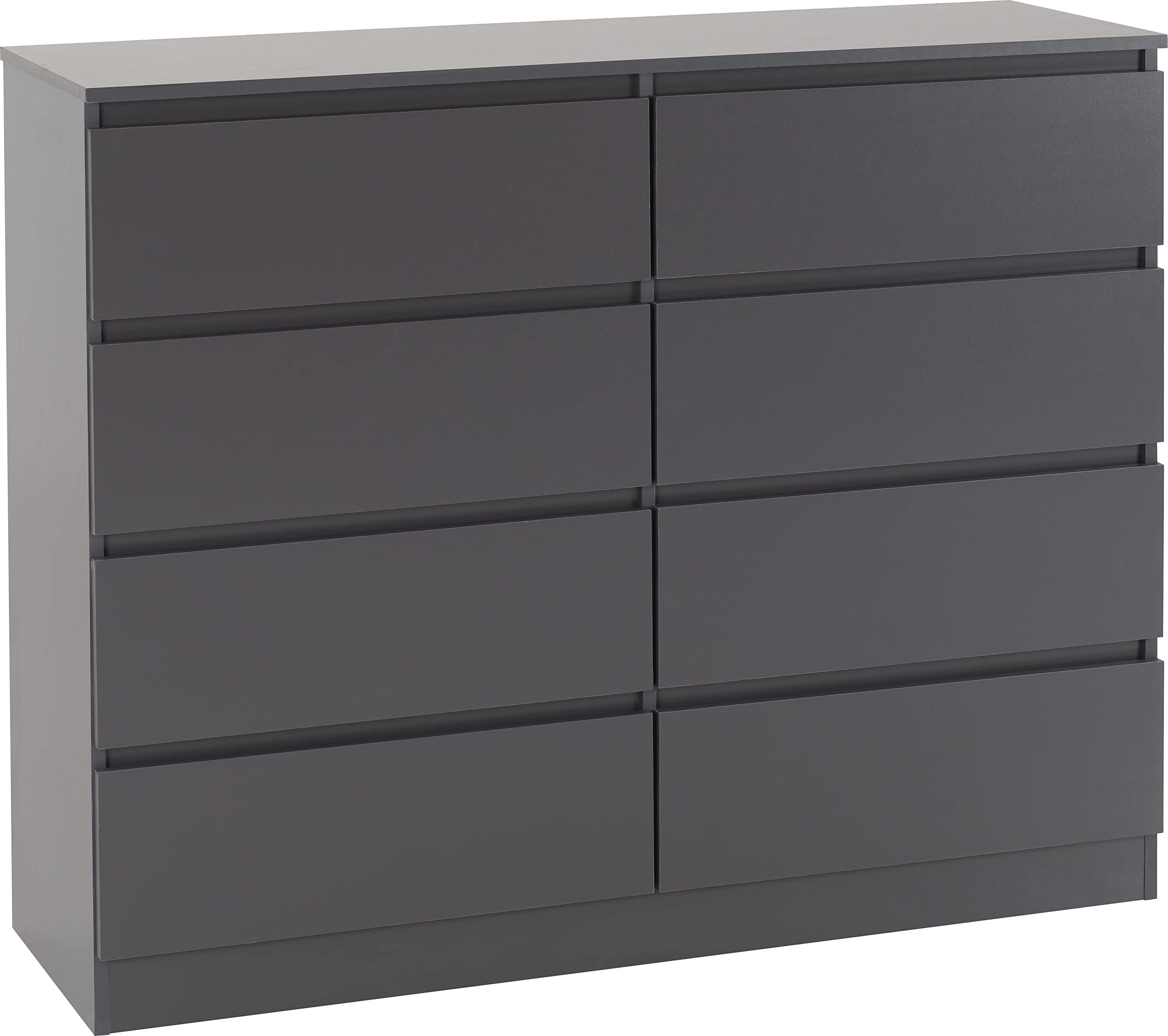 Seconique Malvern 8 Drawer Chest - Grey