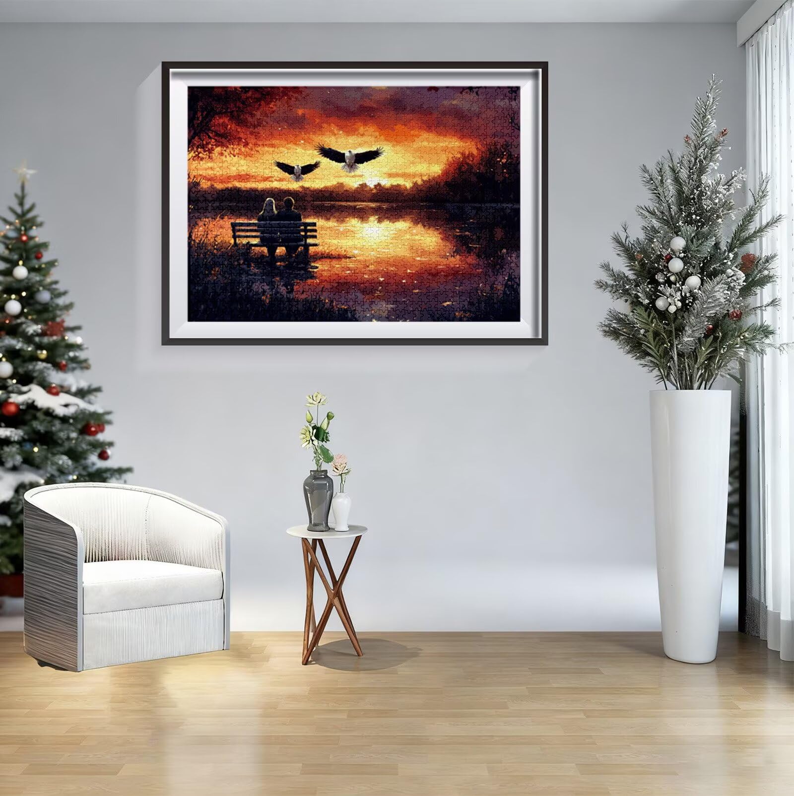Puzzle 4000 Piezas Águila, Puzzle Lago con Caja para Adultos, 141x87 cm, DIY 4000 Piezas Rompecabezas Madera para Adultos, Rompecabezas Desafiante para Decoracion Hogar y Pared, Regalo Mujer H-2662