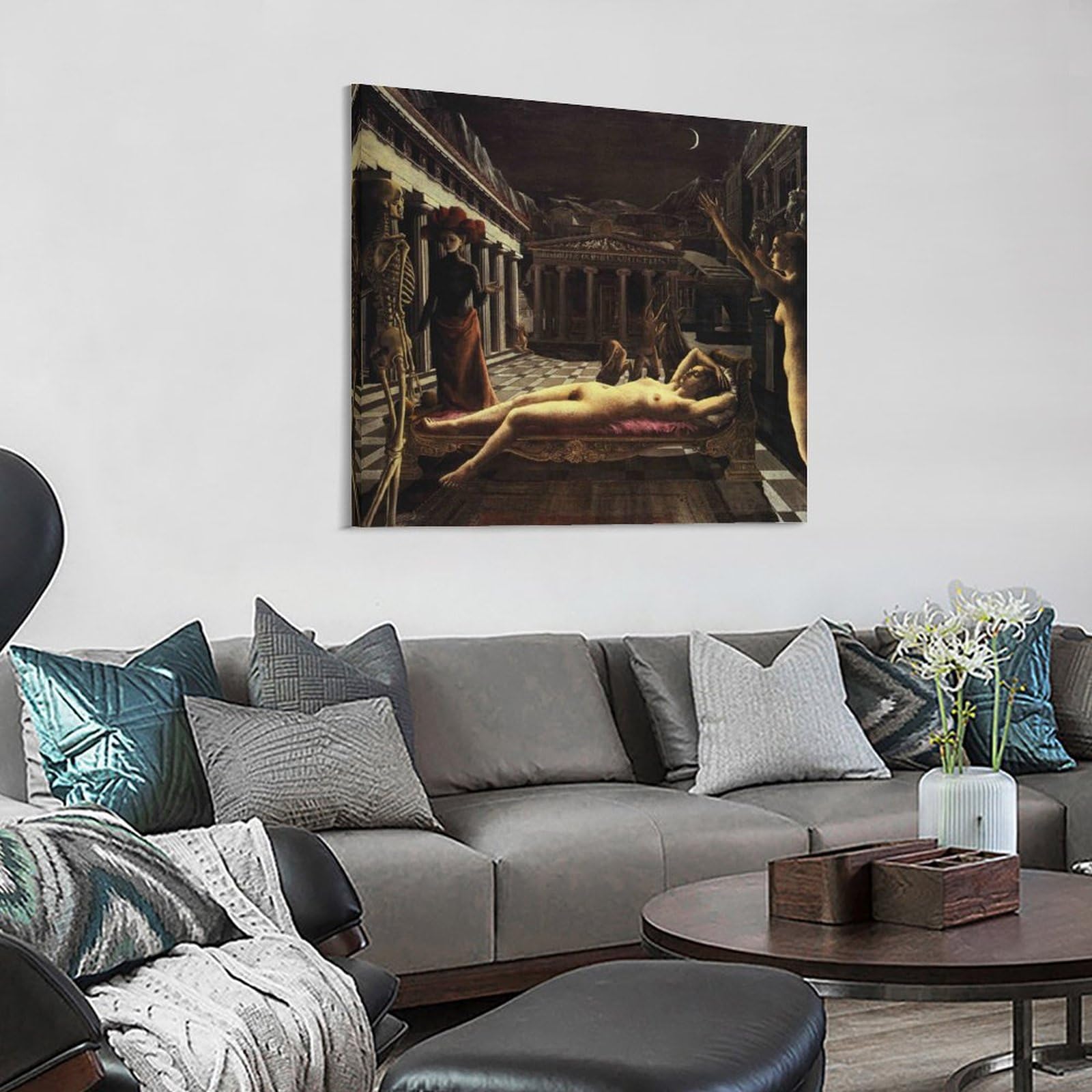 Delvaux、The Sleeping Town、希少画集画、新品額付 Delvaux、The Sleeping Town、希少画集画、新品額付 Amazon.co
