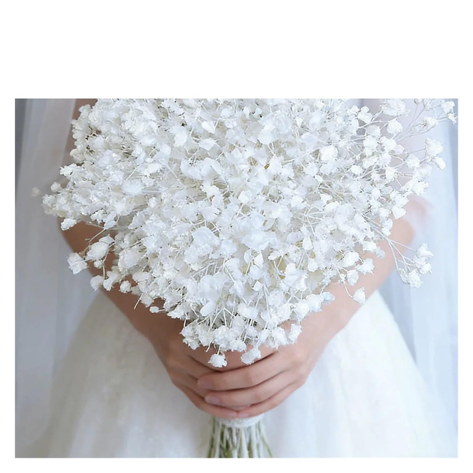 gypsophile séché Gypsophile Blanche préservée, 100g, Fleur séchée, décoration de Bouquet Mariage, Remplissage Vase for la Maison(Rosy)