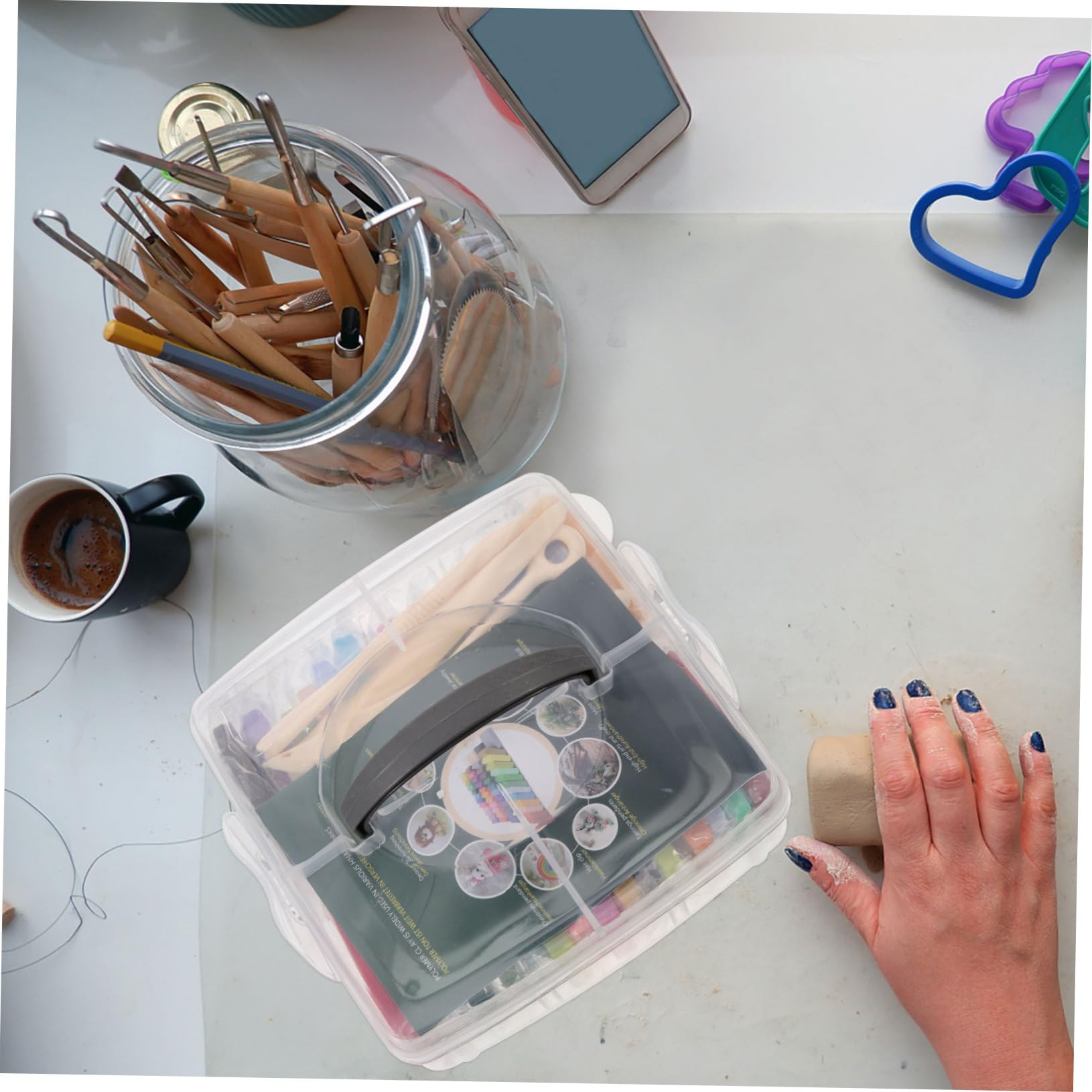 OSALADI 1 Set Strumenti per Argilla Polimerica Kit Diy per Scultura Creazione e Accessori Colorati per Iniziare Creare