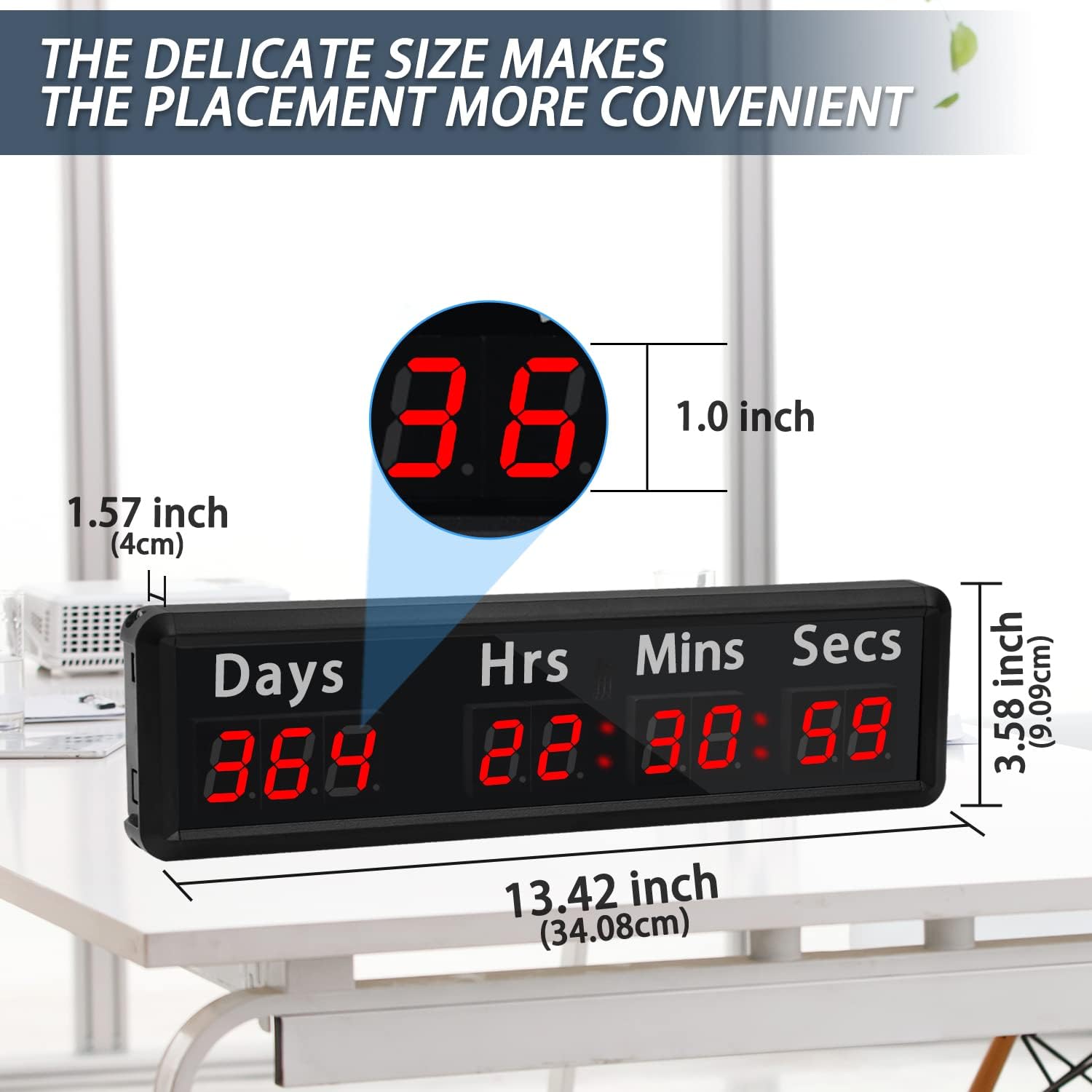 SMAHEAT LED Countdown Clock, 999 Days, 23 Hours, 59 Minutes, 59 Seconds, Event Countdown Clock/Factory Accepts Your Exclusive Customization (1.0 inch 9-bit red LED) : Home & Kitchen