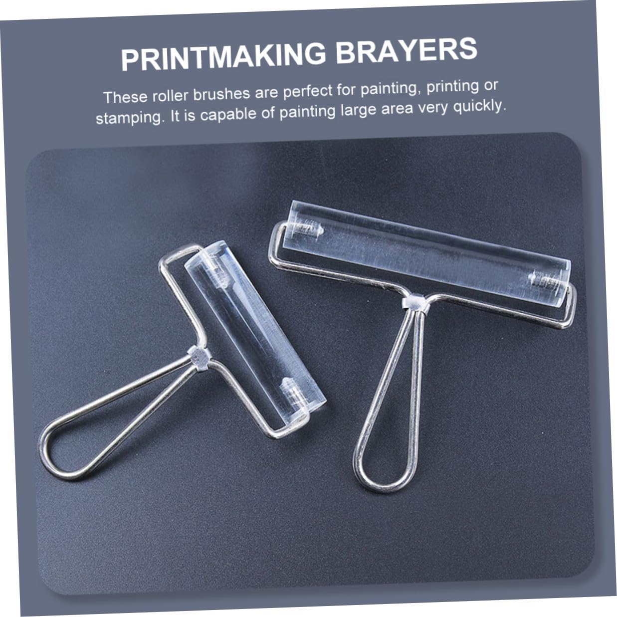 MINAOLULUS 2pcs Painting Rollers Printmaking Stamping Tools for Art Craft Painting Aids and Efficient Accessories (10cm+15cm) 2pcs
