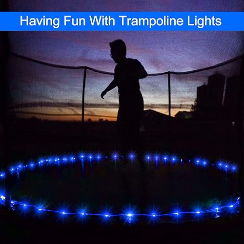 Miniatura 2 de Cuerda de luces solares impermeables para exteriores, 66 pies, 200 luces LED solares de Navidad, luces solares azules para exteriores, para piscina,