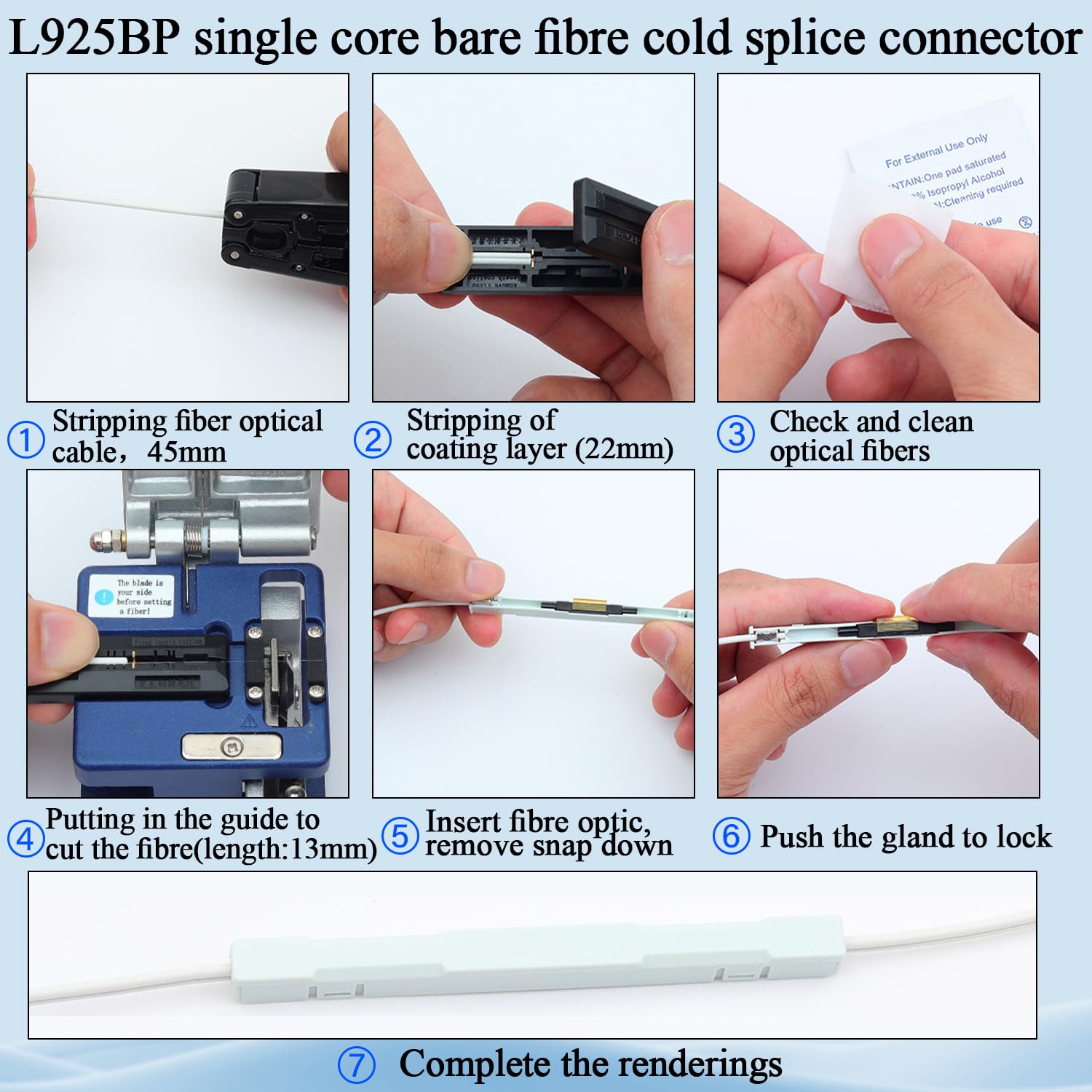 Amazon.com: QIANRENON 125μm Single Optical Fibre Splice FTTH