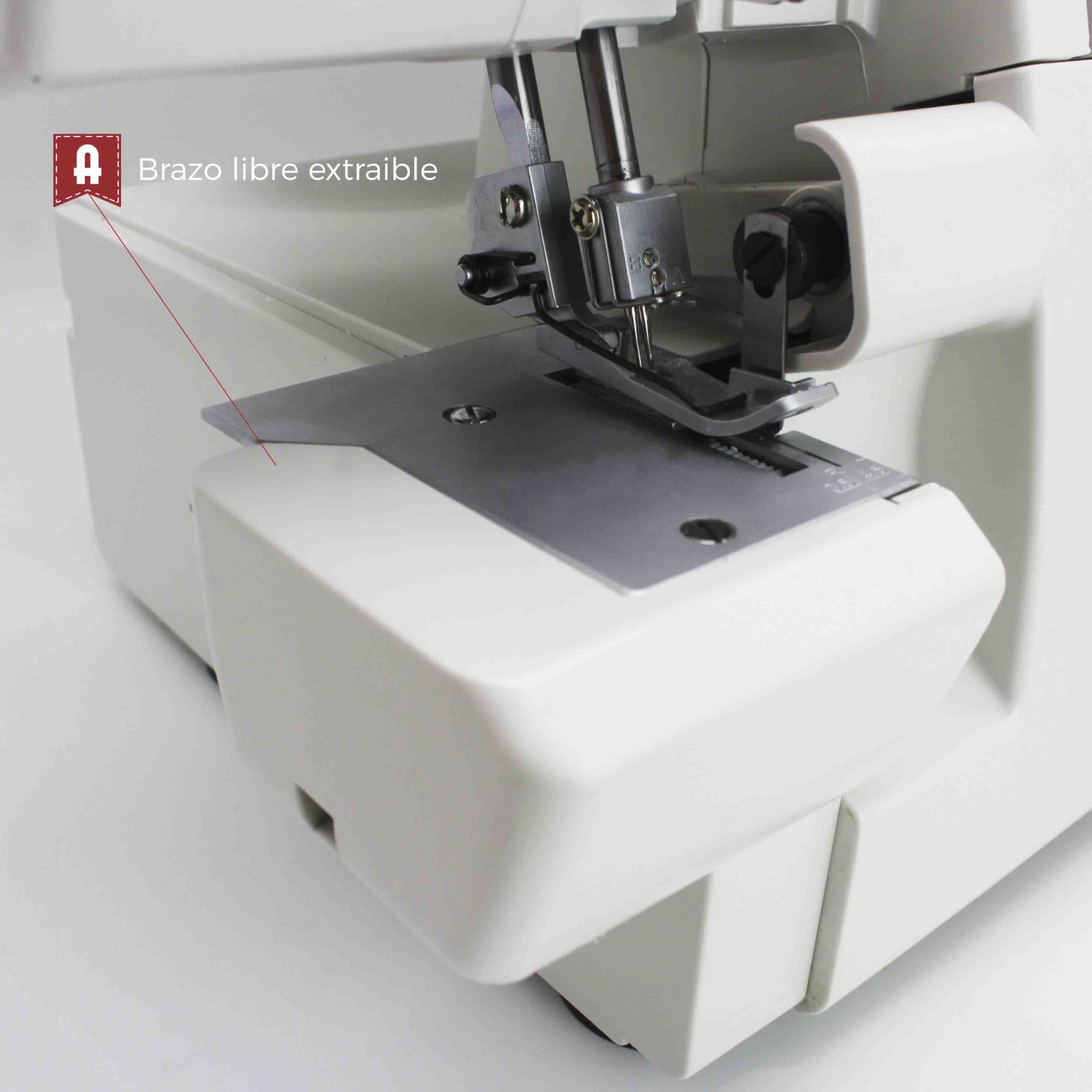 ALFA Remalladora-Overlock doméstica 8712 2/3/4hilos con Motor Servo sin escobillas/Energéticamente eficiente (ahorro de hasta un 70%)1300 ppm/Área de trabajo ampliada