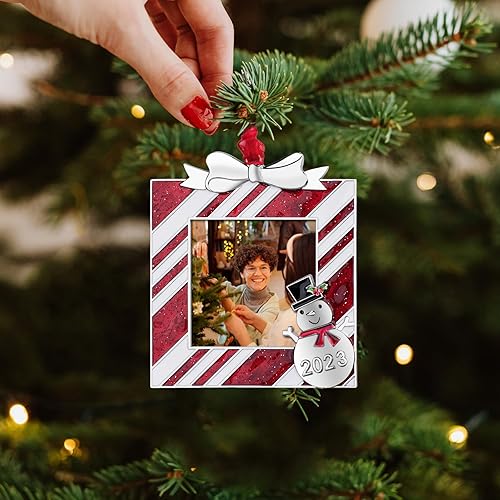 Miniatura 5 de Adornos para árbol de Navidad 2023, regalo de recuerdo, decoración del hogar, decoraciones de Navidad, regalos de Navidad, colgante con marco de