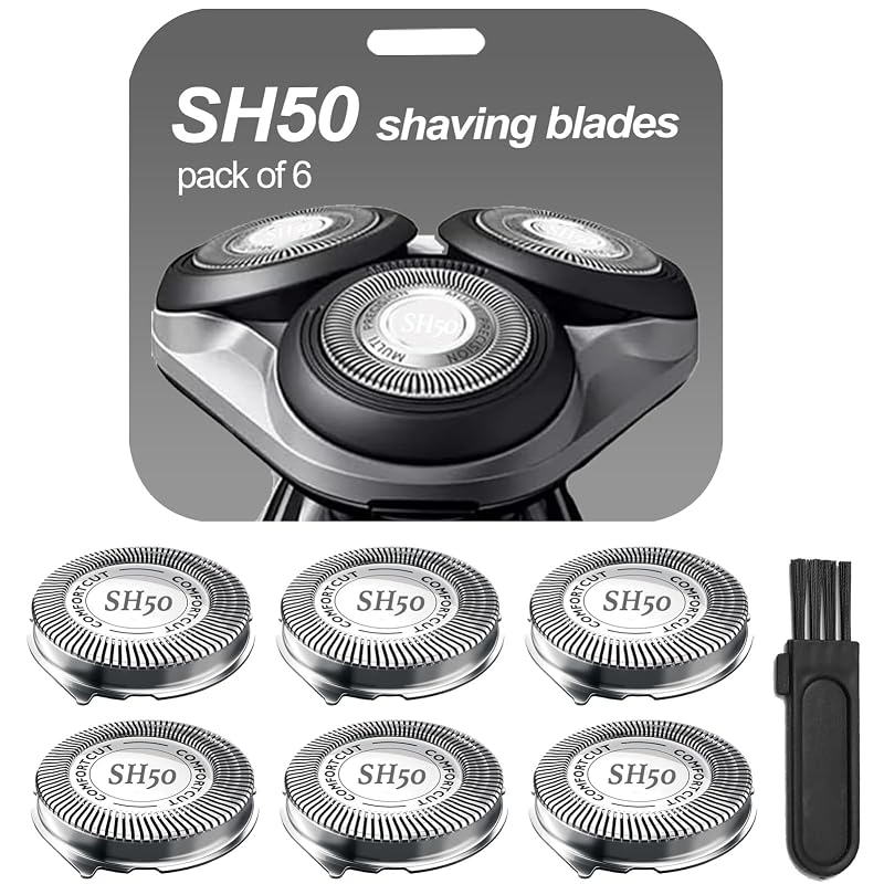 Cabeças de reposição SH50 para barbeadores Philips Norelco Series 5000 e 6000, pacote com 6