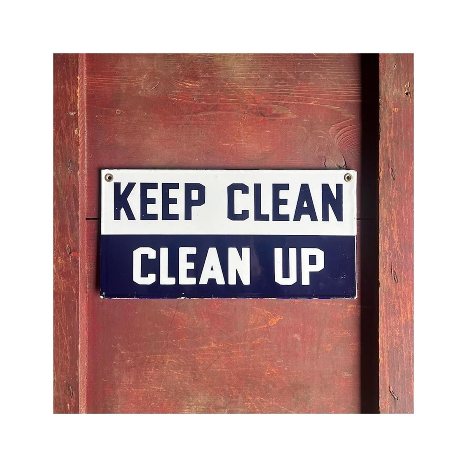 FNYUVNFAF Vintage 1920s Keep Clean Sign Metal Tin Sign Industrial Workshop Signage Clean Up After Yourself Wall Decor for Factory Garage 8 X 12 in