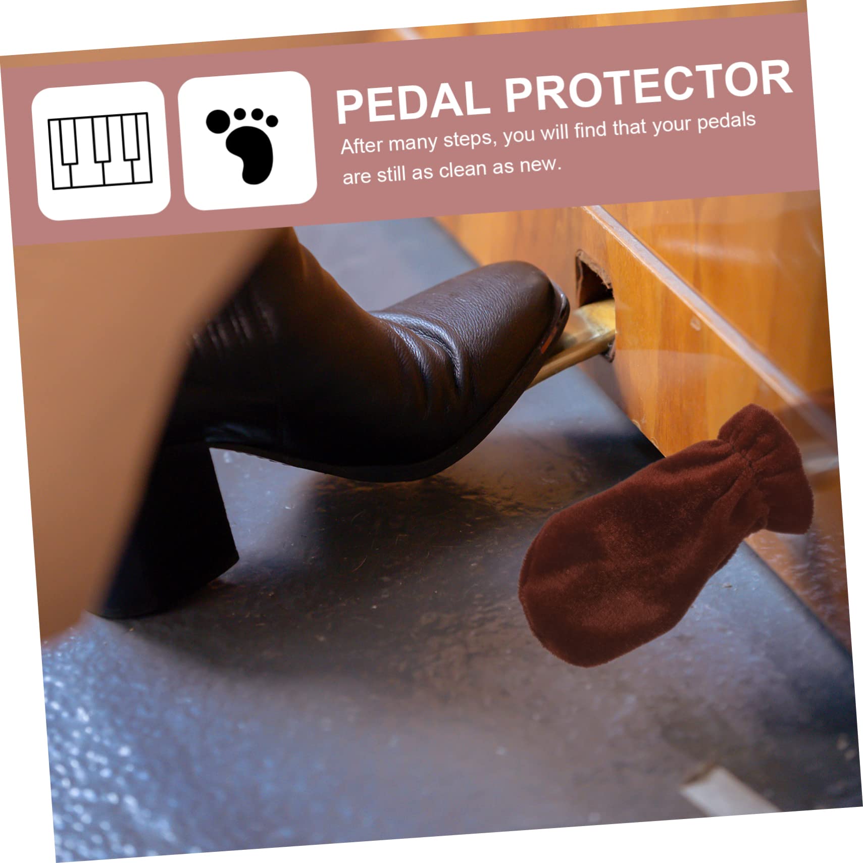 VICASKY 3-pack Piano Pedal Covers Washable Colorful Musical Protective Cases for Piano