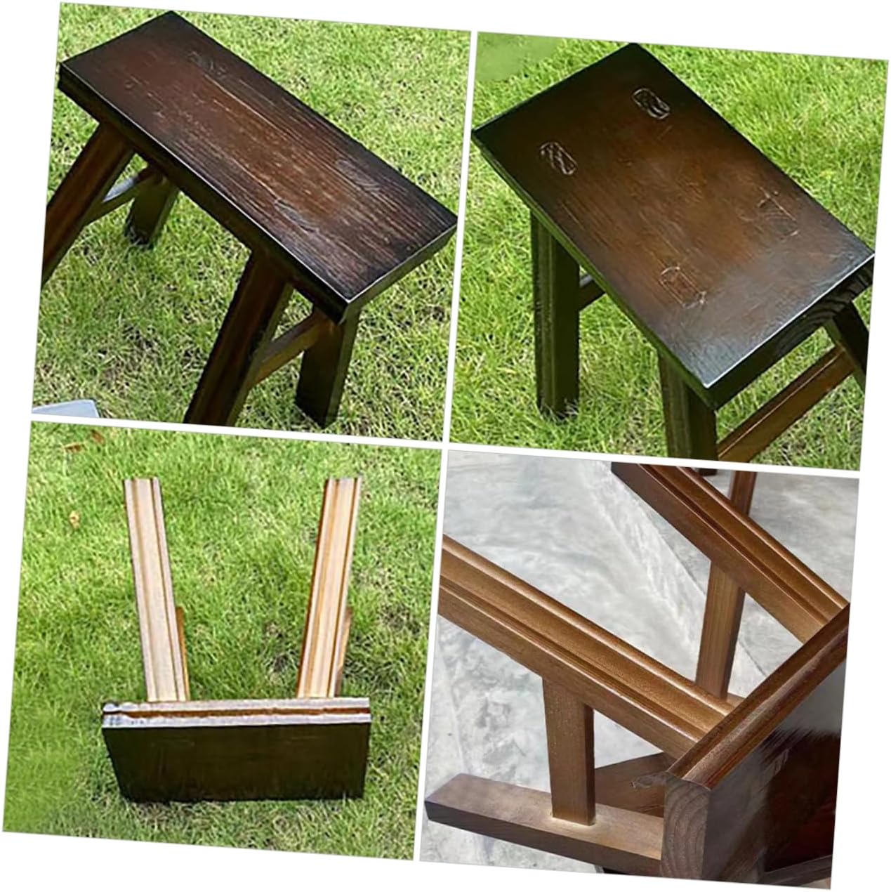 Wooden Footstool for Boys and Girls Stepping Stool Vintage Boys and Girls Step Stool Small Bench