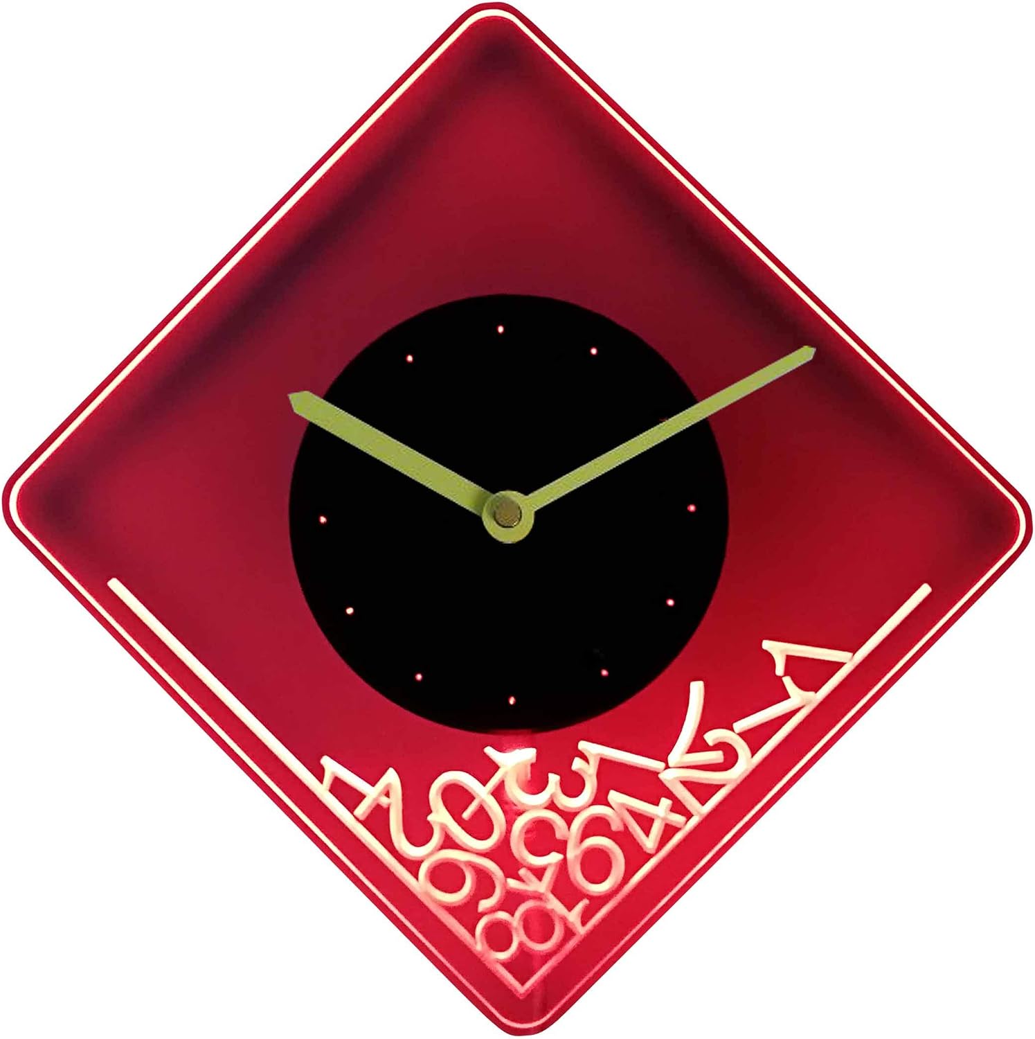 ADVPRO cnc2014-b Dropped Numerals Illuminated Edge Lit Bar Beer Neon Sign Wall Clock with LED Night Light