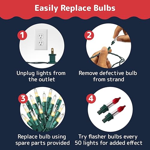 Miniatura 31 de PREXTEX - Luces de Halloween (20 pies, 100 luces), naranjas, para decoración de fiesta de Halloween con cable negro, decoración de Halloween