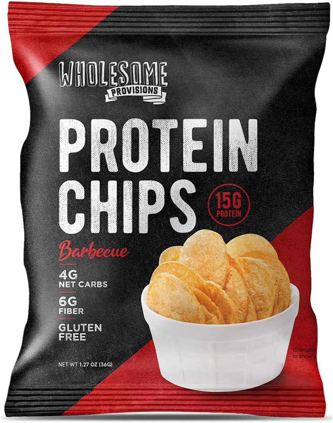 Protein Chips, 14g Protein, 3g-4g Net Carbs, Gluten Free, Keto Snacks, Low Carb Snacks, Protein Crisps, Keto-Friendly, Made in USA (Barbecue, 4 Pack)