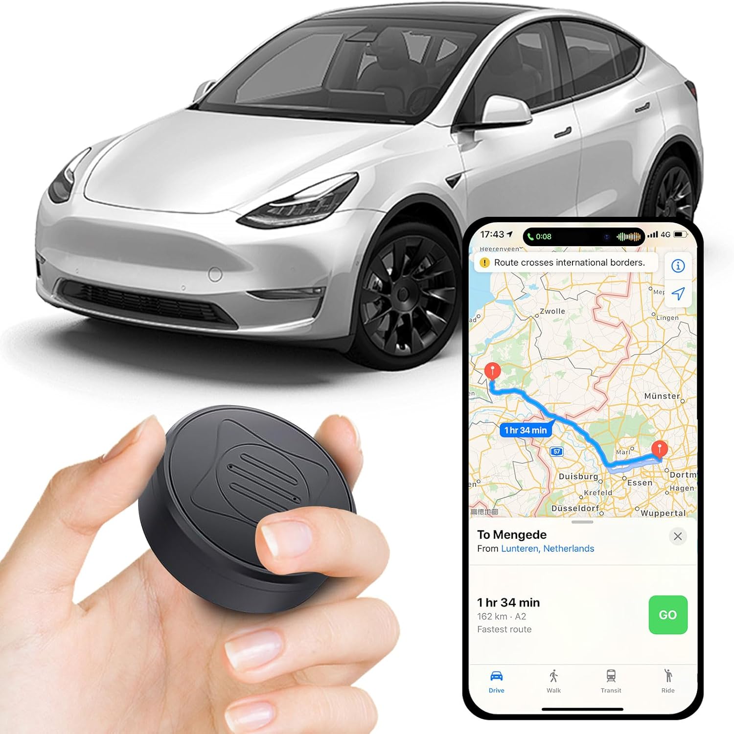 GPS Tracker for Vehicles – Real-Time Magnetic Tracking Device with Full Global Coverage for Cars, Kids, Dogs, and Trucks – No Monthly Fees or Subscriptions Required