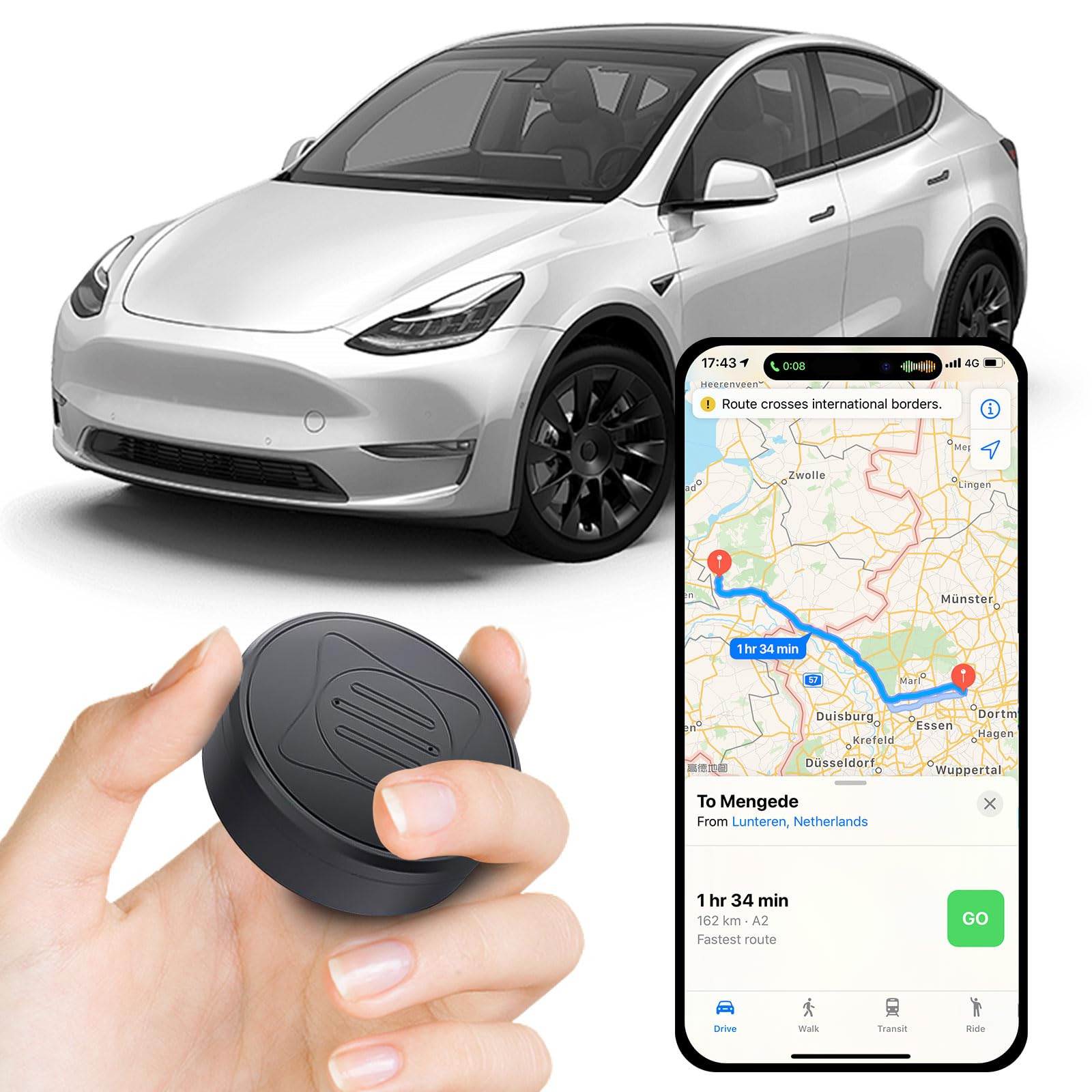 GPS Tracker for Vehicles – Real-Time Magnetic Tracking Device with Full Global Coverage for Cars, Kids, Dogs, and Trucks – No Monthly Fees or Subscriptions Required