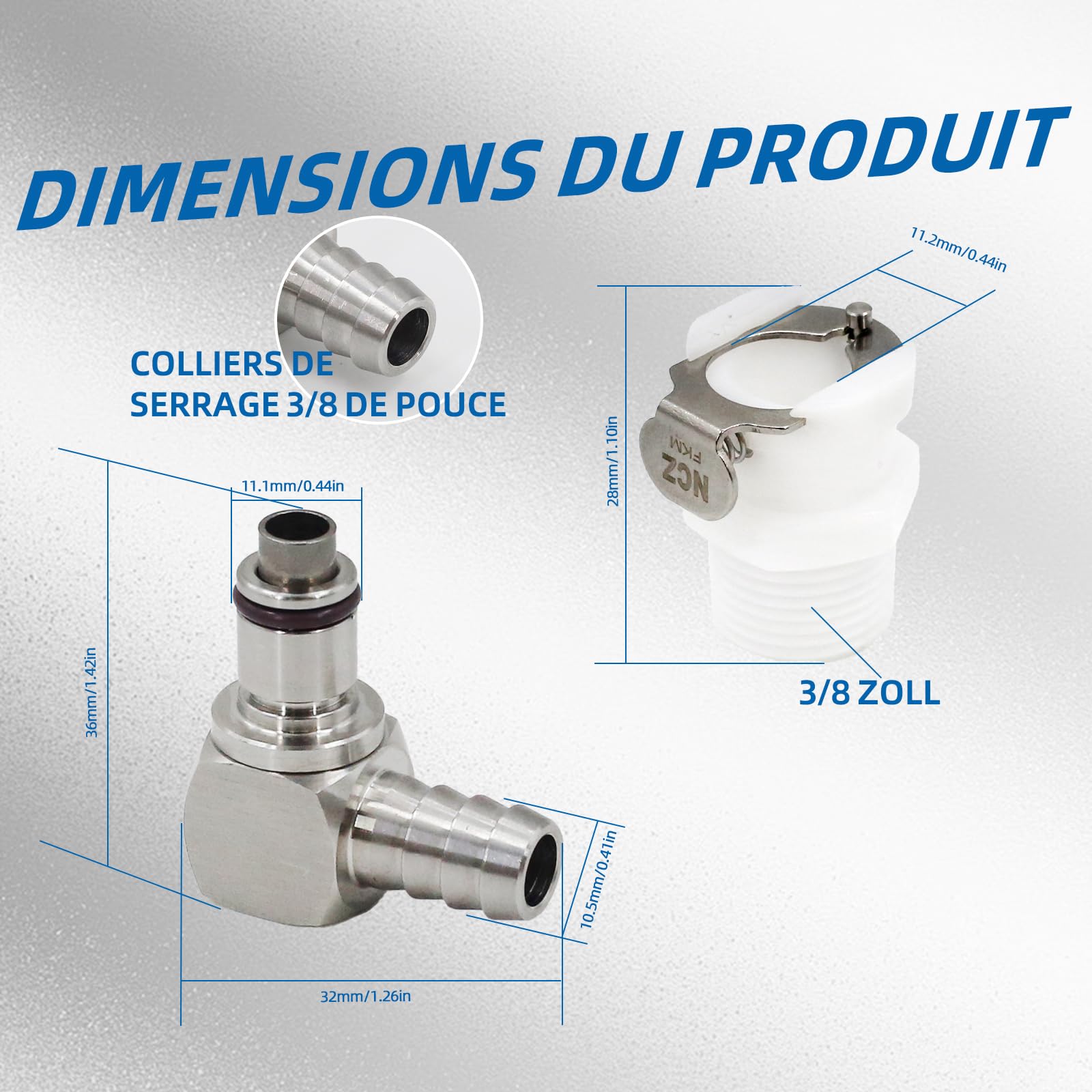Kit de réparation de pompe à carburant avec raccord rapide en laiton compatible avec BMW R1200GS/R1200R/R1200RT/K1200R/K1200S/K1200GT, connecteur de rechange pour conduite de carburant